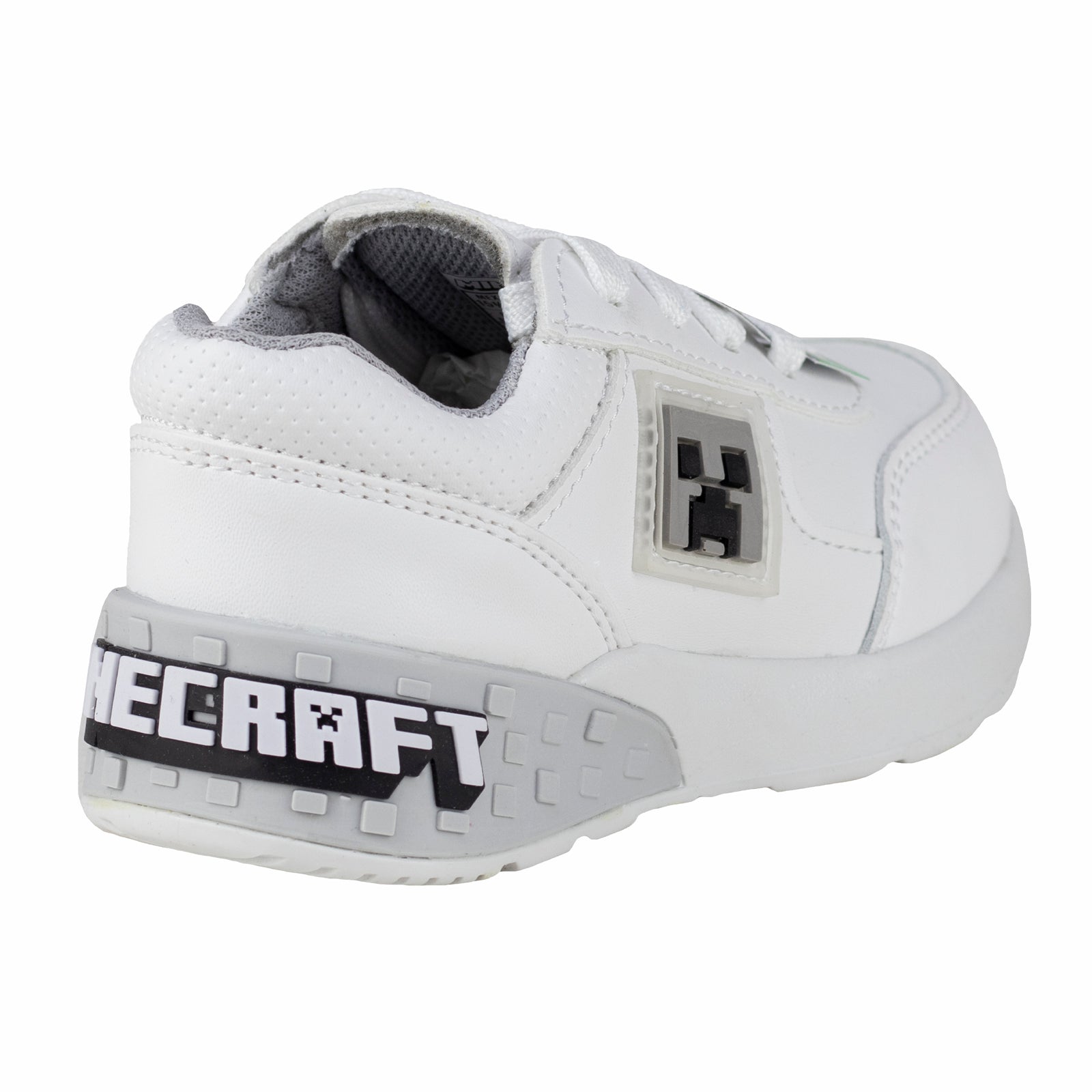 Tenis Choclo Casual Para Niño Creeper Minecraft Yuyin MI3011 Blanco