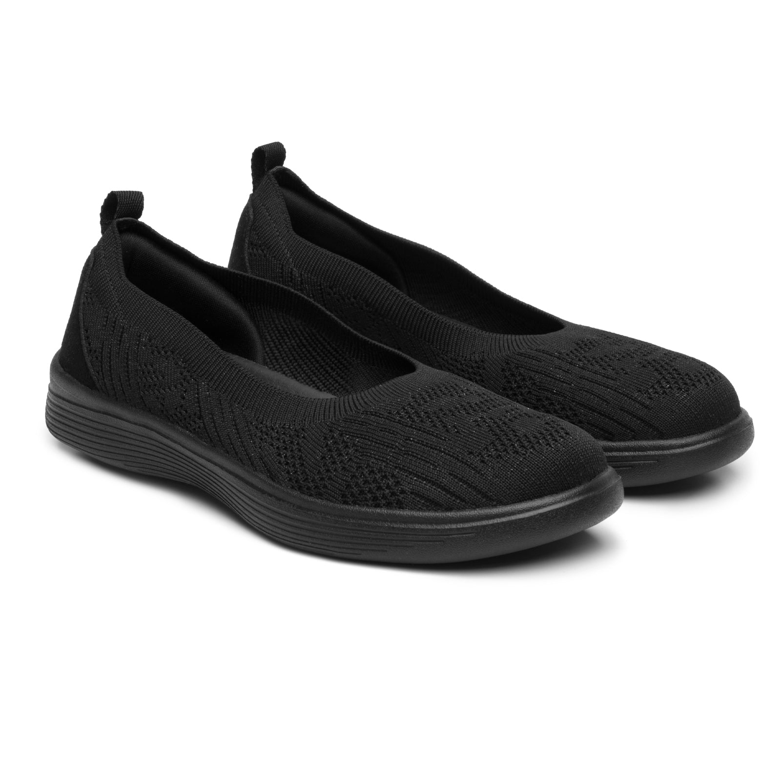 Zapato Mocasín Confort Slip On Tejido Para Dama 104927 Negro
