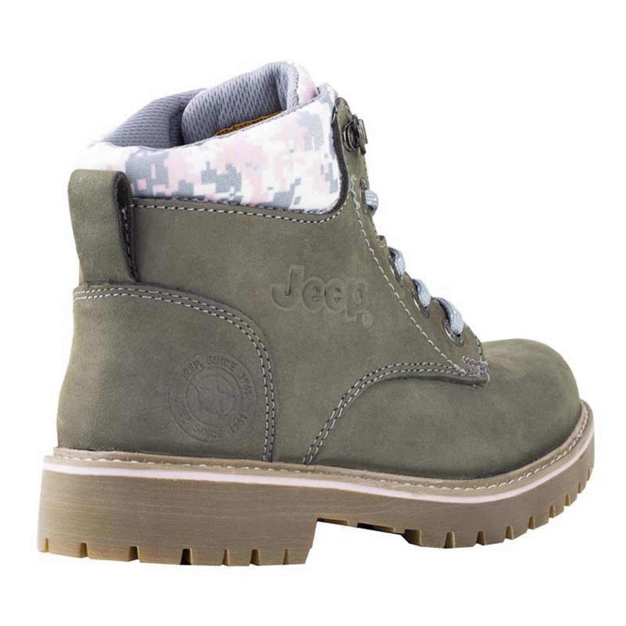 Botas Casco Acero Jeep Casual Estilo 10754 Nobuck Gris