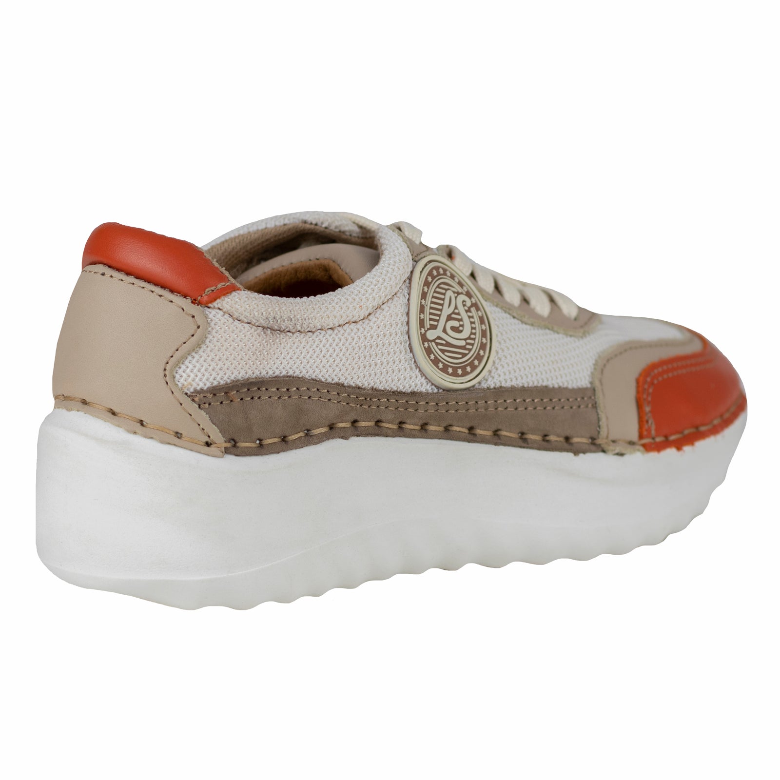 Tenis Casual Dama Lobo Solo Lubian 4804 Naranja