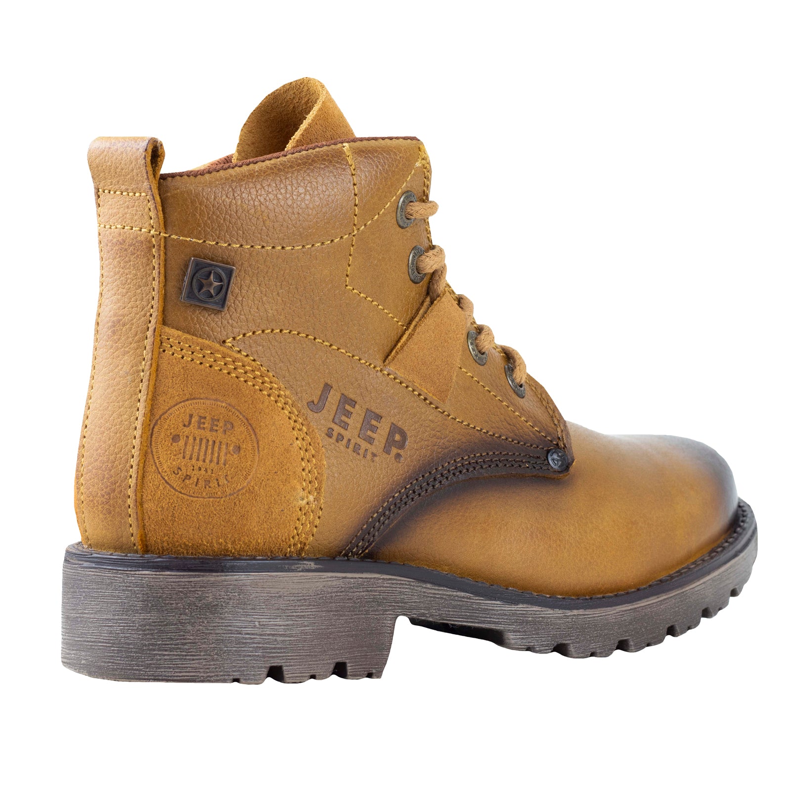 -Bota Casual Industrial Tipo I (Ocupacional) Caballero Jeep Hurts 10156 Graneado Miel-
