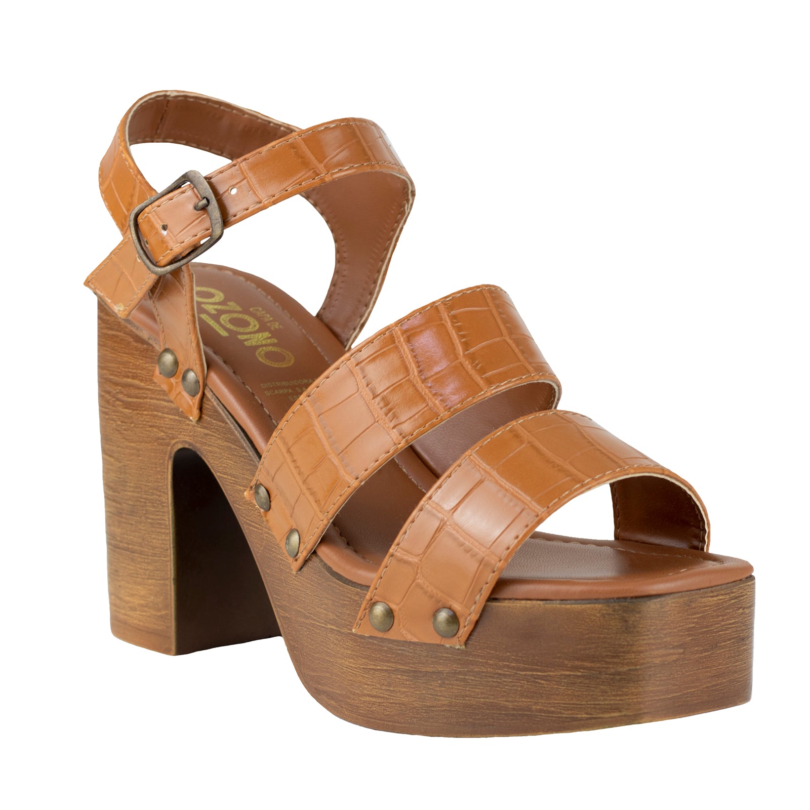 Sandalia de Tacón Dama Capa de Ozono 637904 Tan