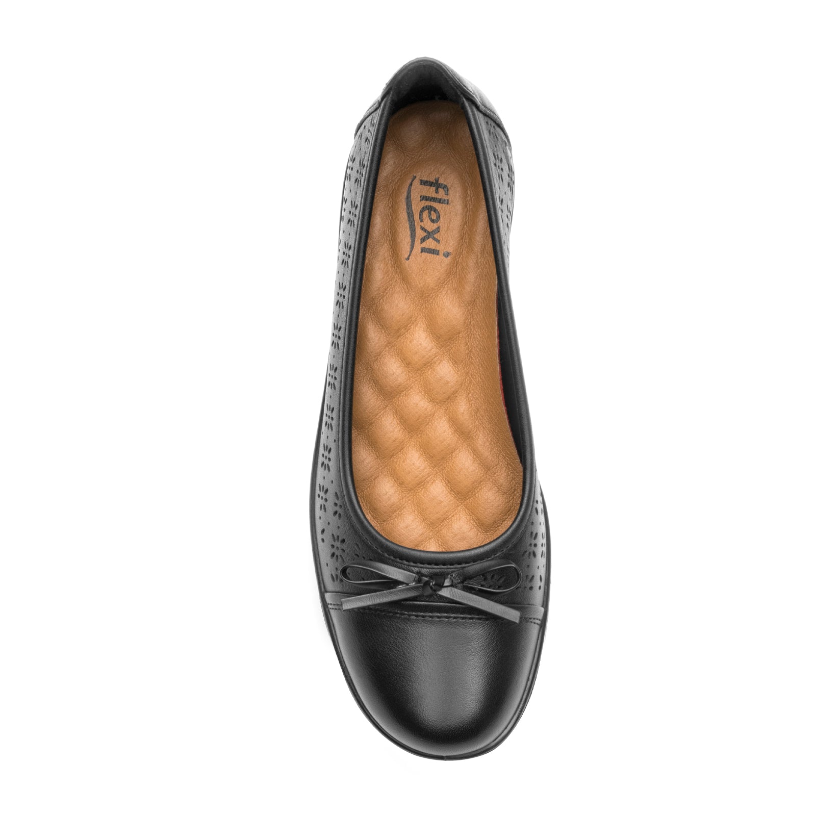 Ballerina Confort Para Dama Flexi Castaña 45608 Negro