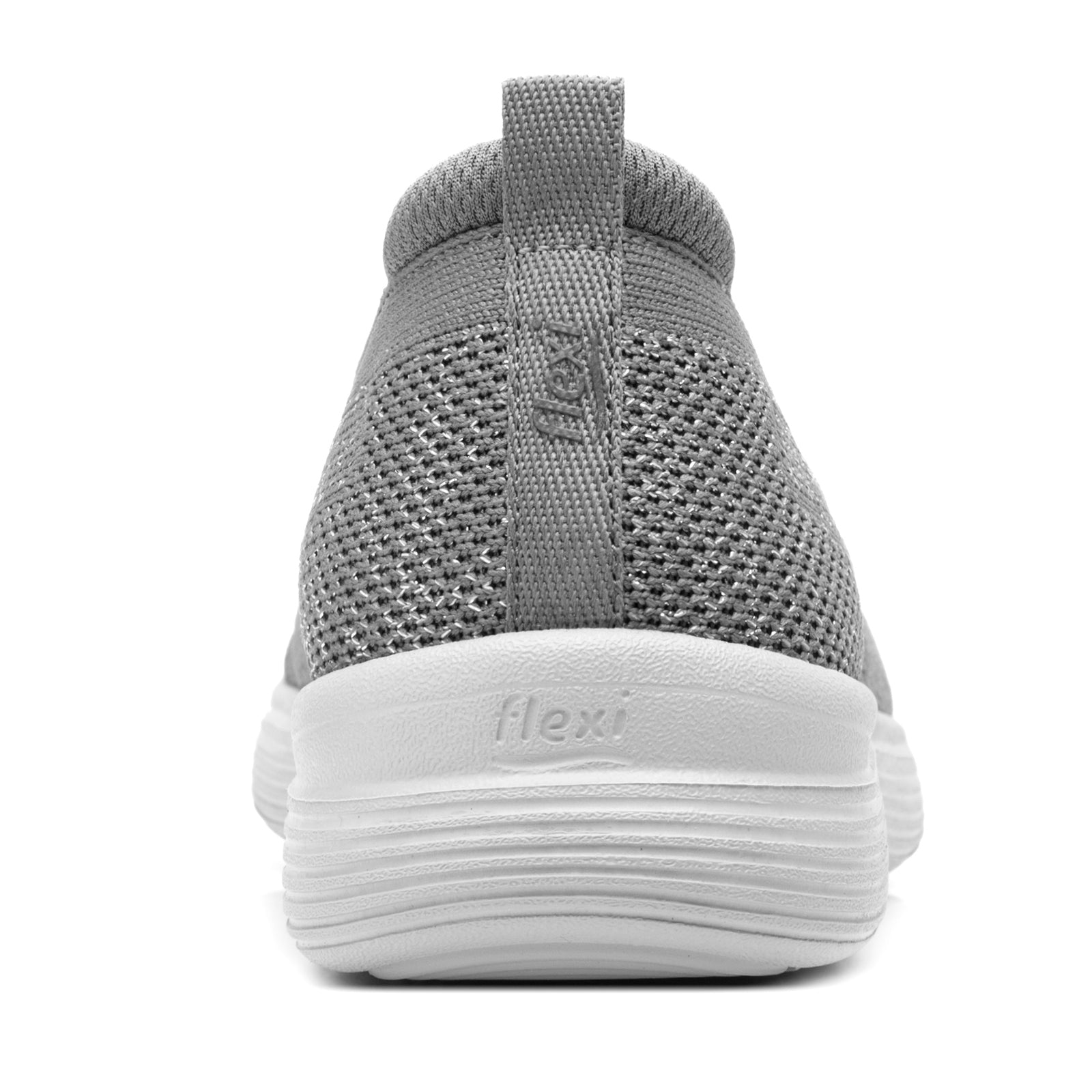 Tenis Sneaker Tejido Slip On Para Dama Flexi 104932 Gris