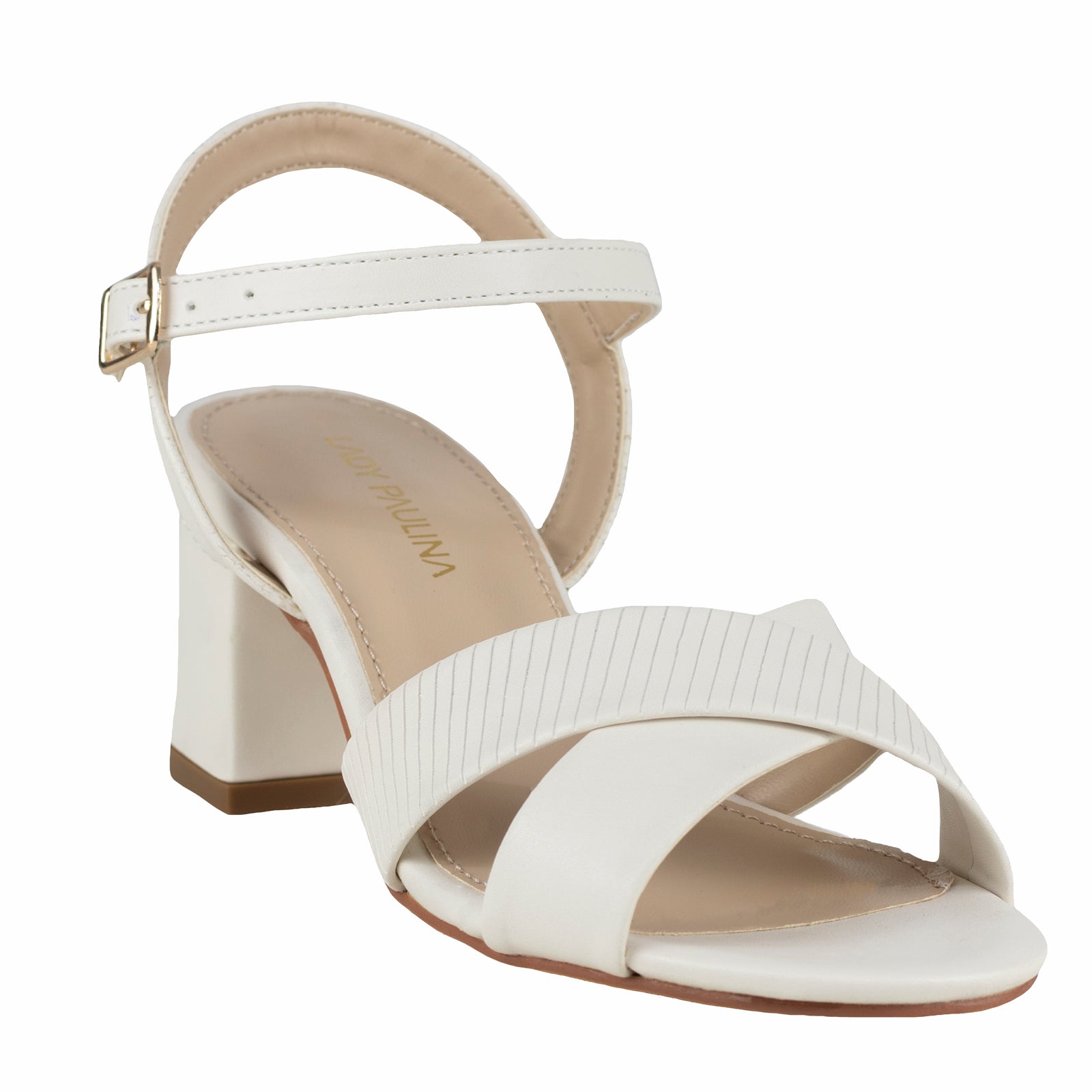 Sandalia De Tacón Para Dama Lady Paulina 21222 Latte