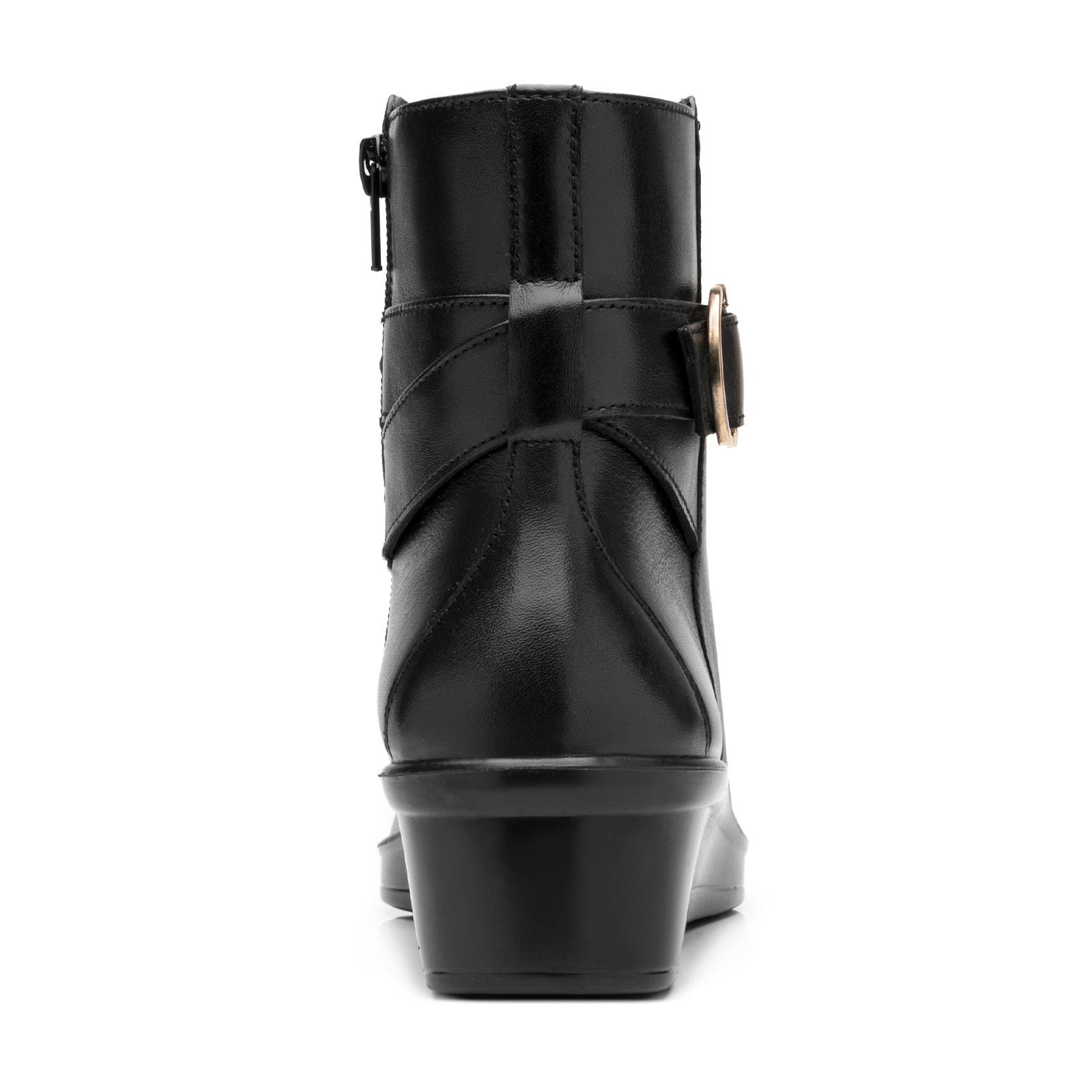 Botín Tacón Cuña Casual Para Dama Flexi 136705 Negro