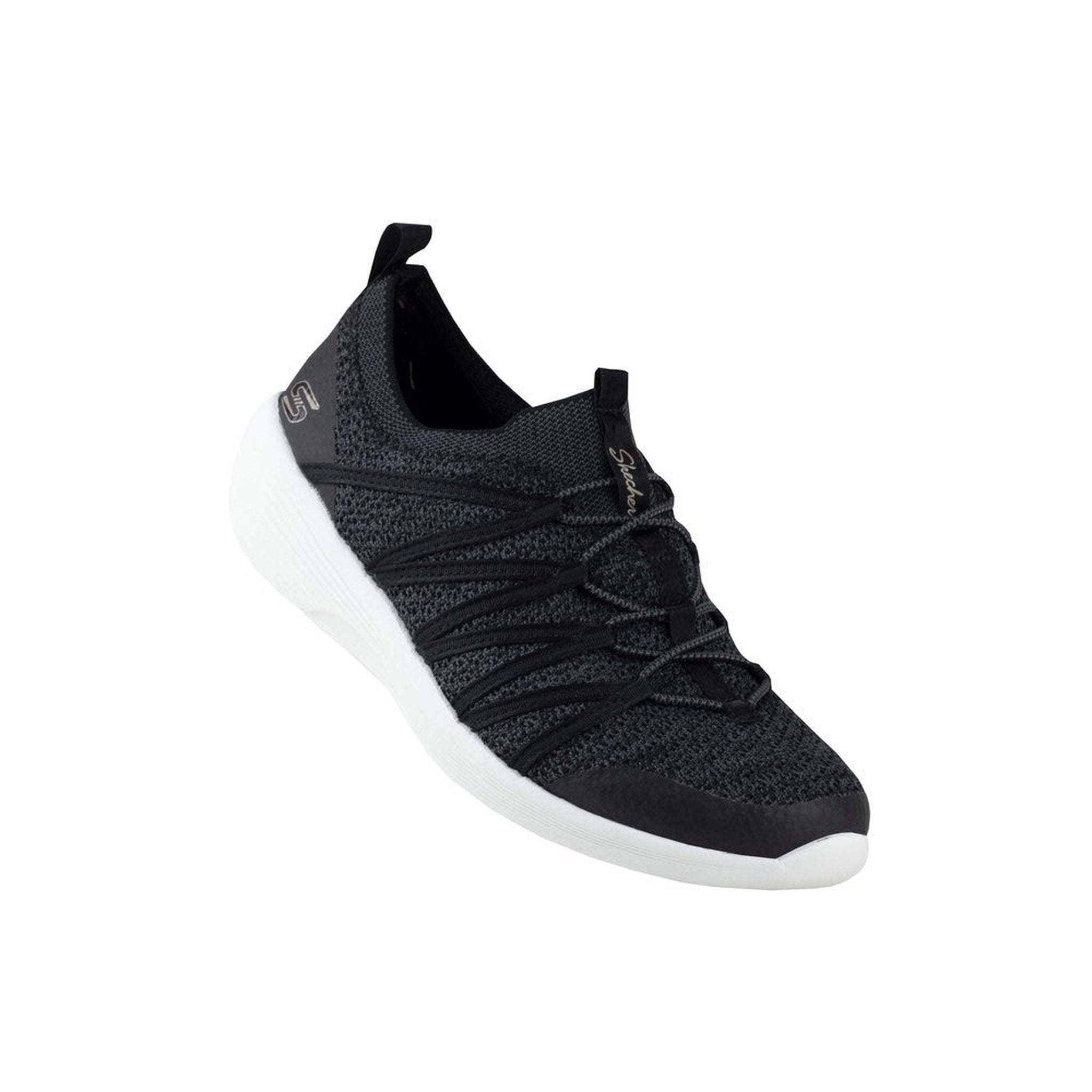 Tenis Skechers Slip On Trainers Dama 23757 Negro Blanco