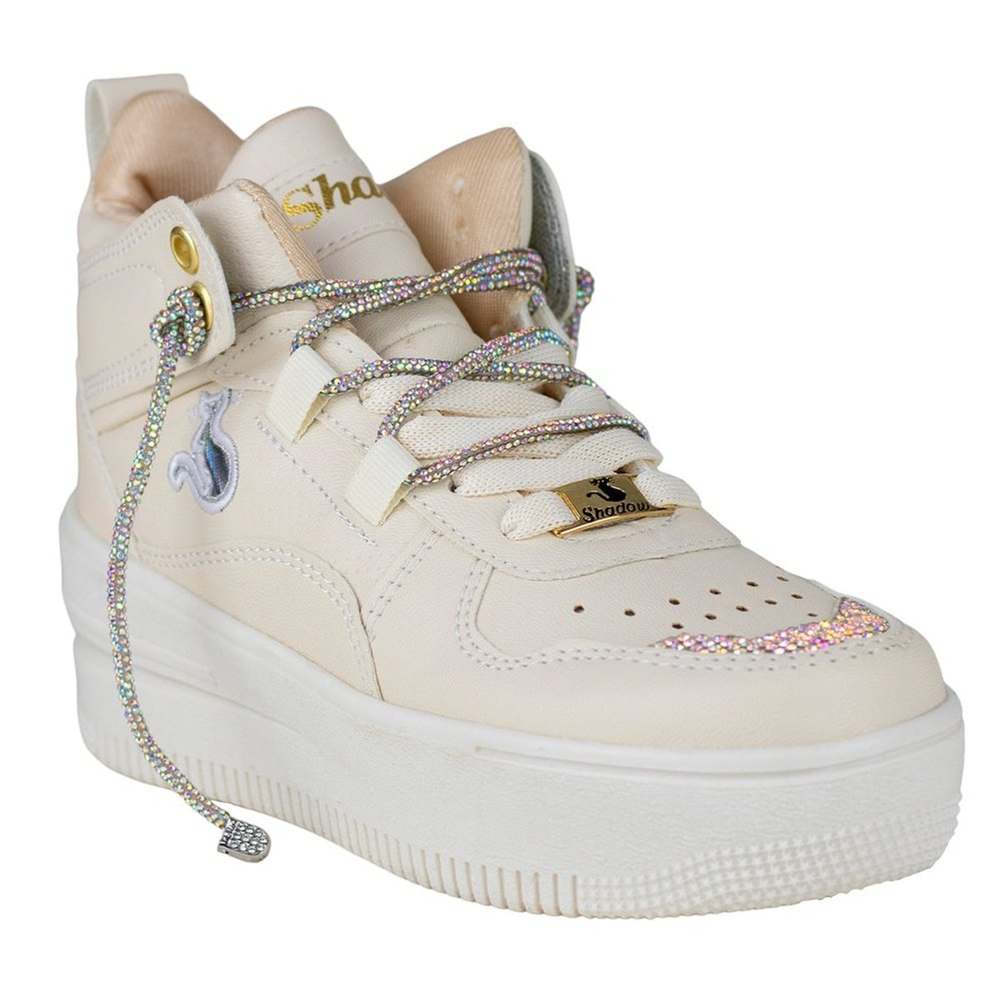 Tenis Sneaker Urbano De Mujer Suela Gruesa Shadow 3003 Latte