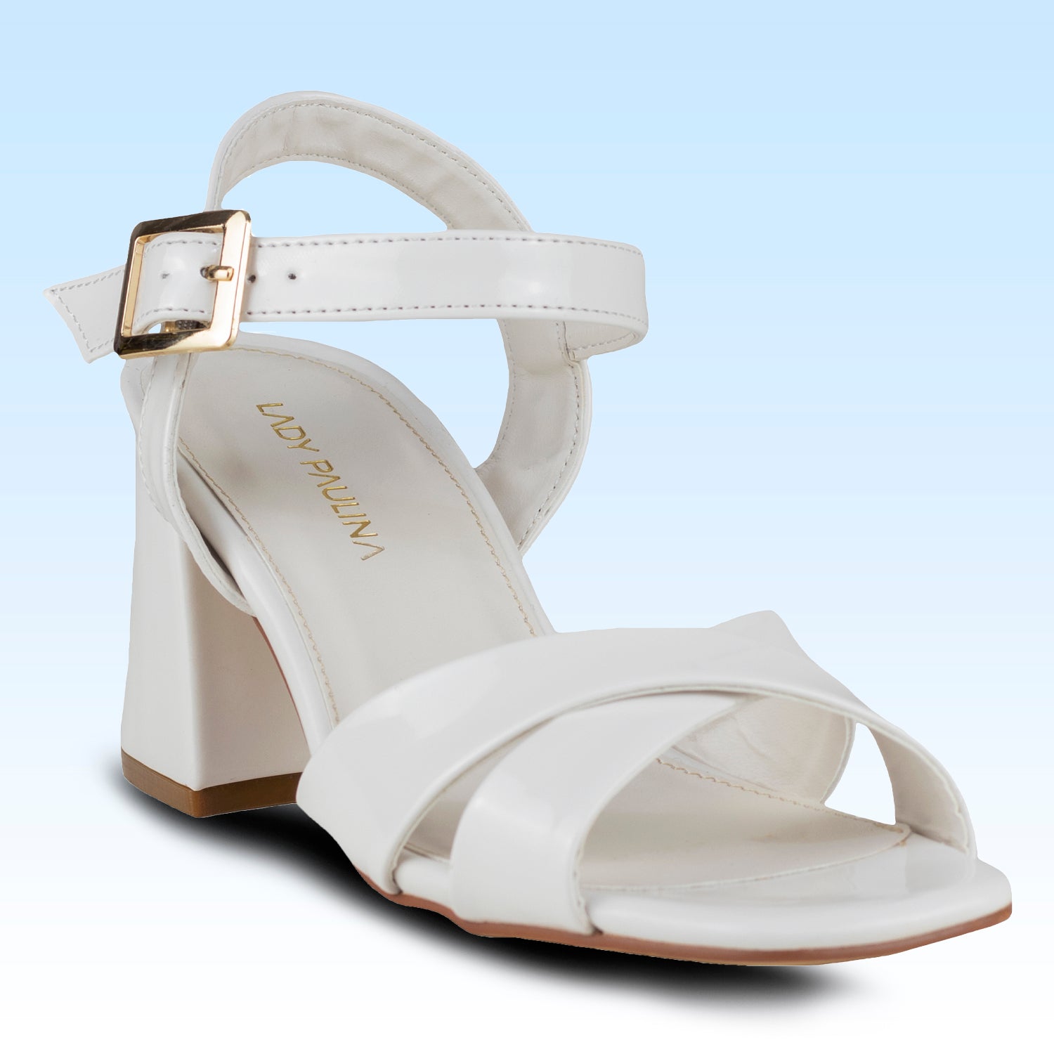 Sandalia De Tacón Dama Lady Paulina Cadiz 24322 Latte Charol