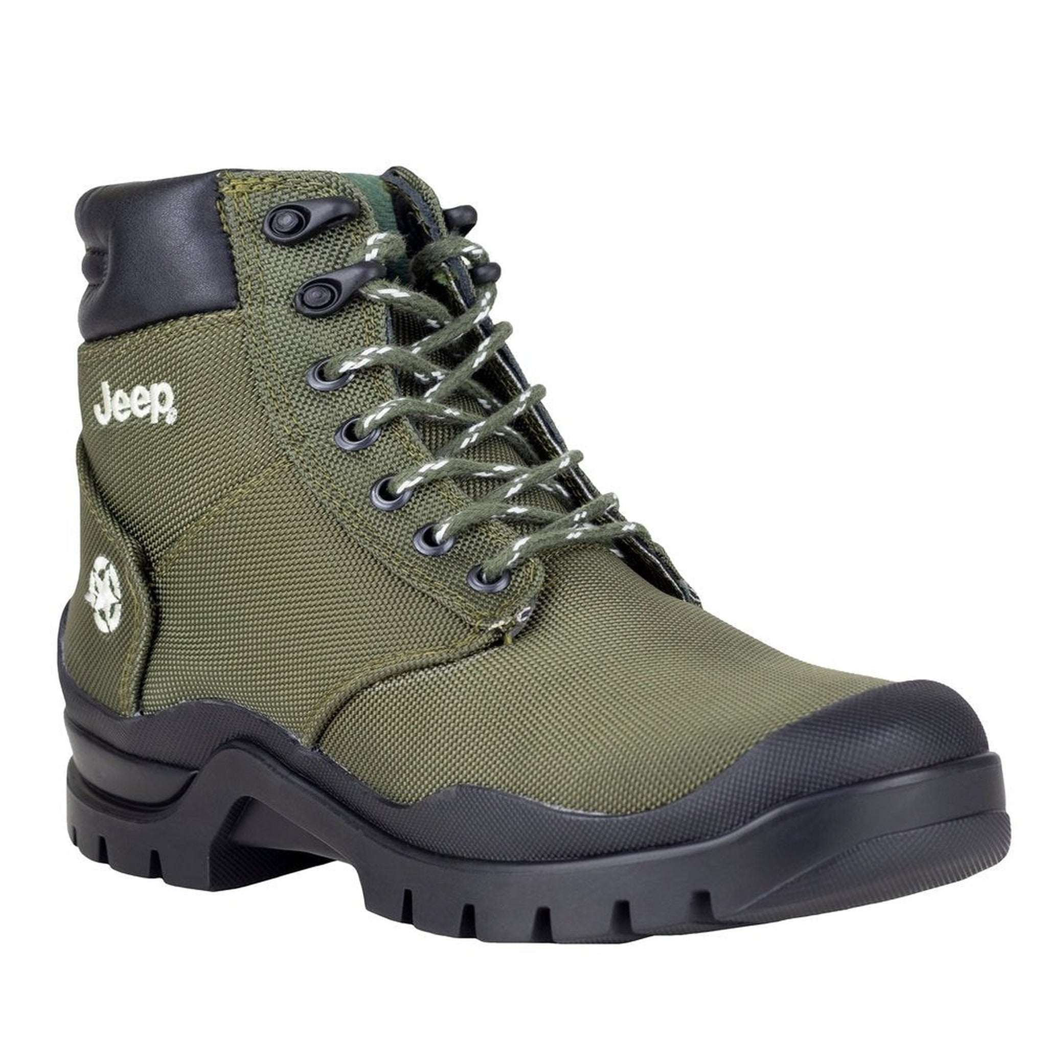 Bota Caballero Jeep 20250 Lona Waterproof Verde Originales