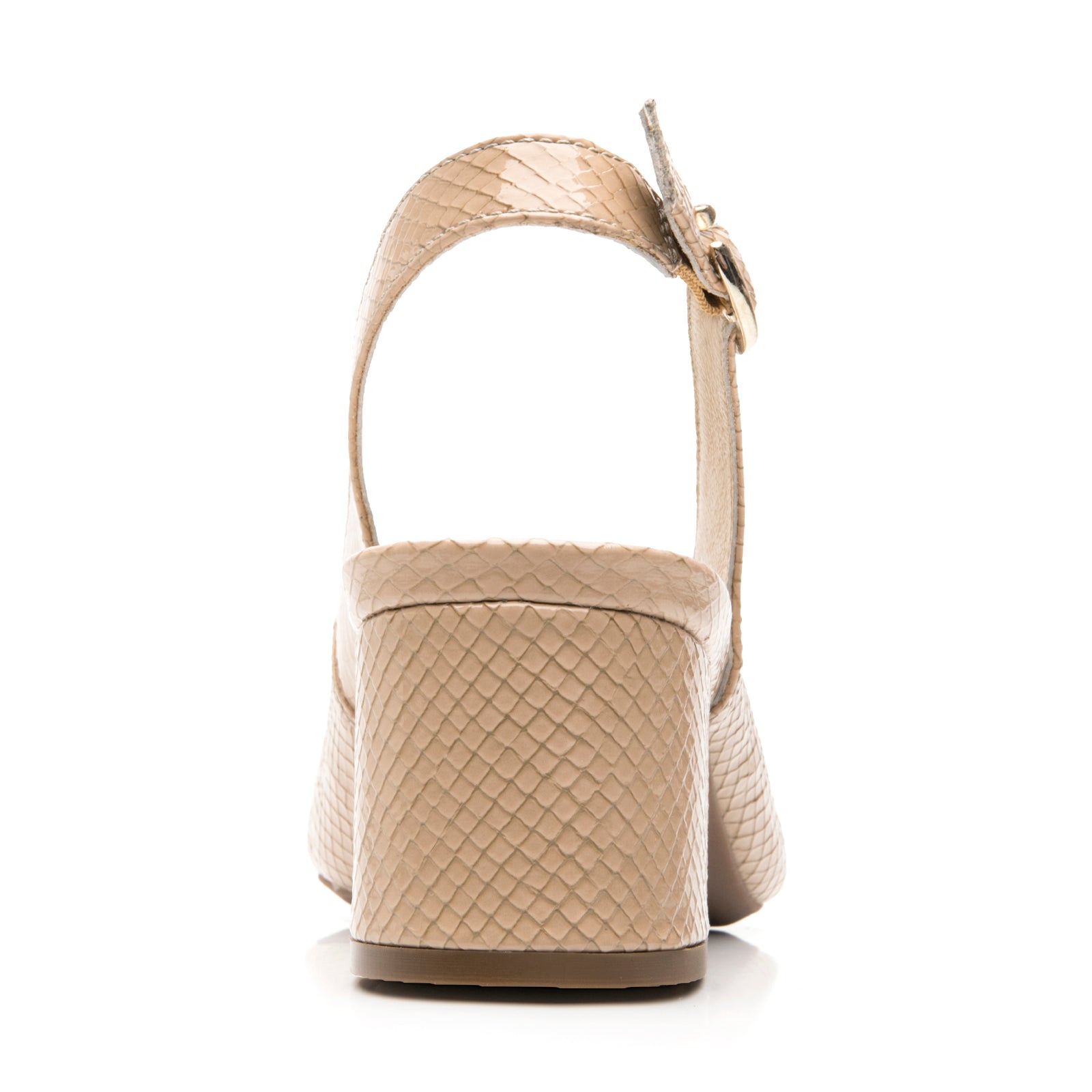 Zapatilla de Punta Tacón Medio Para Mujer Flexi 137503 Beige