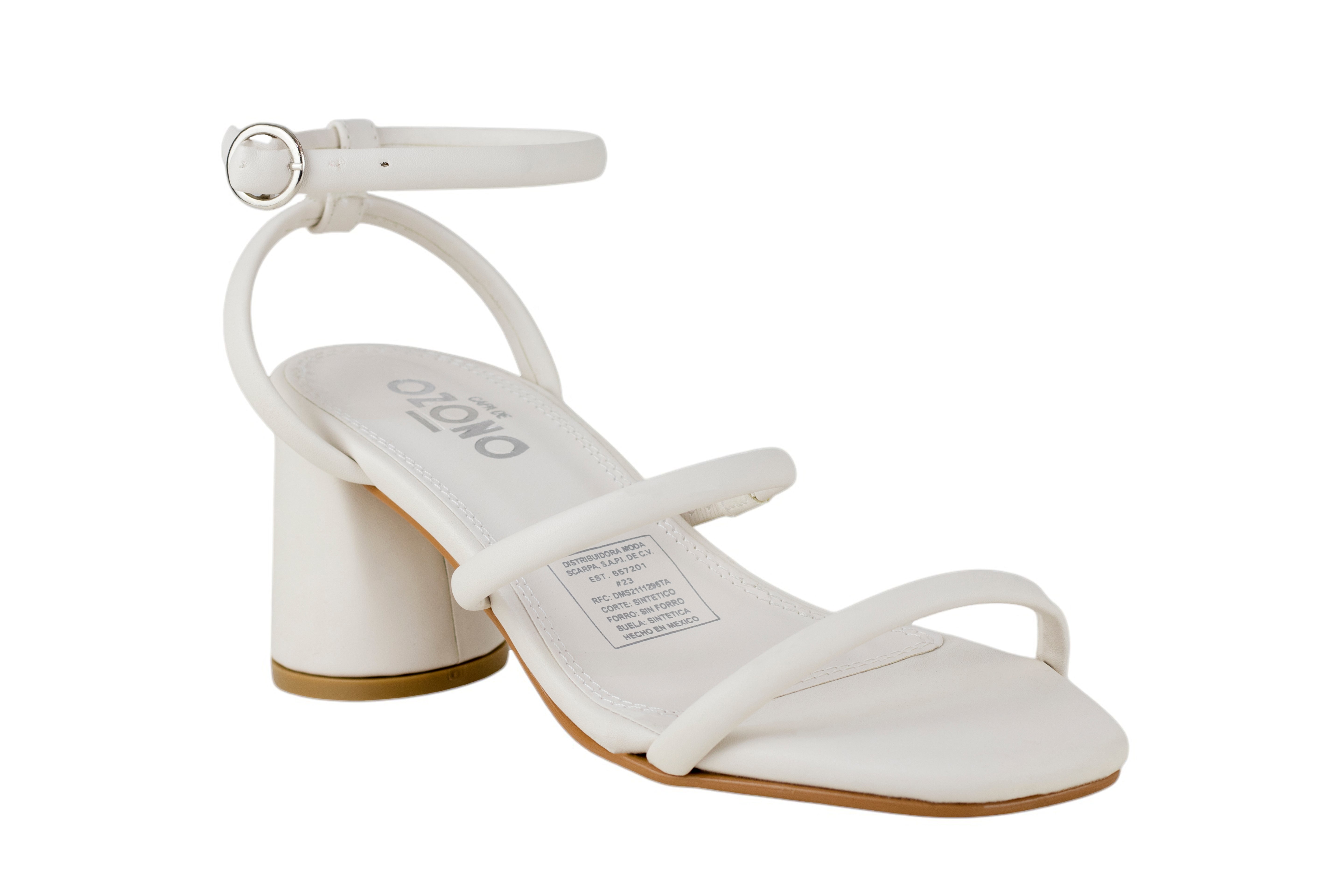 Sandalia de Tacón Dama Capa de Ozono 657201 Latte