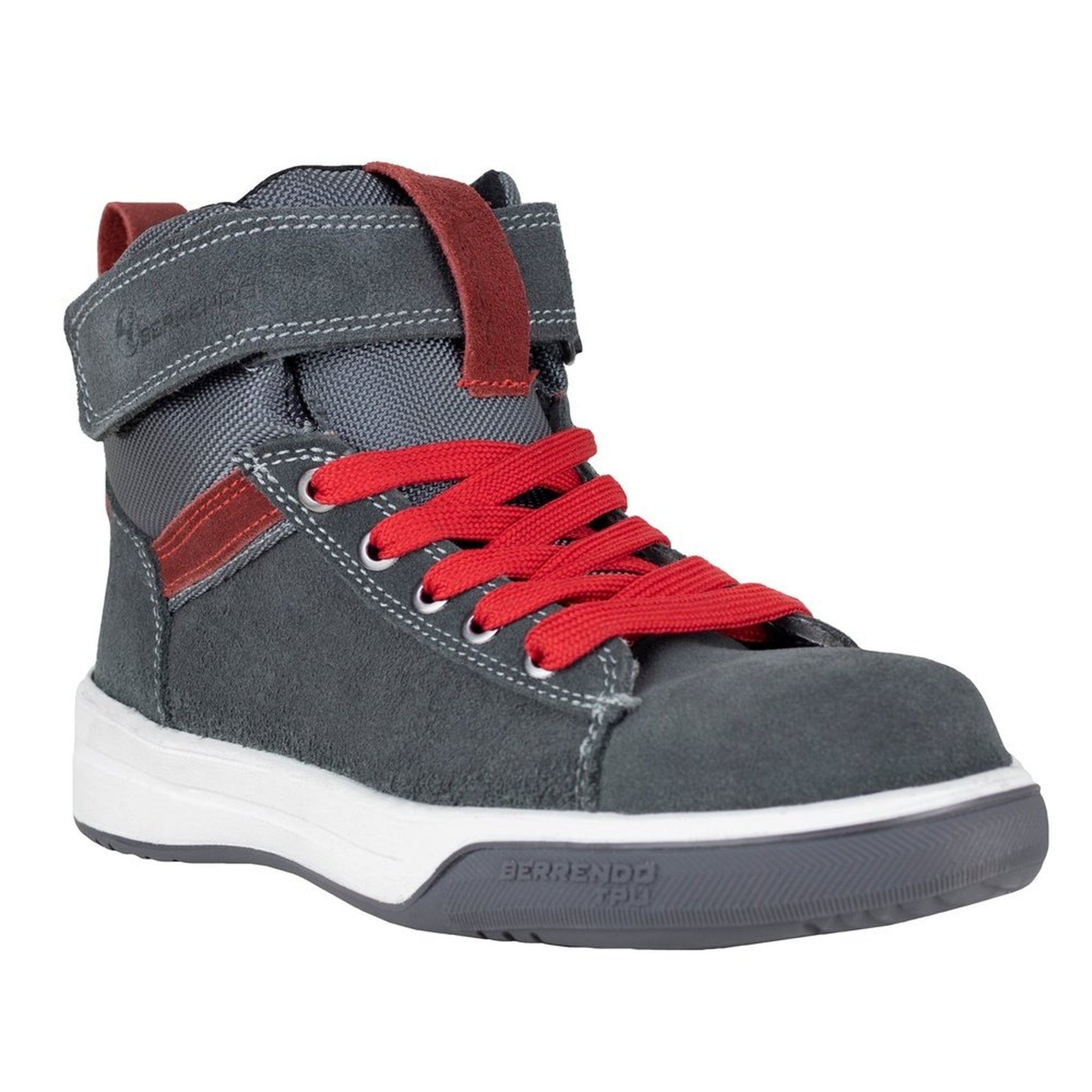 Tenis Industrial Dieléctrico Berrendo Hombre 400 Gris Rojo