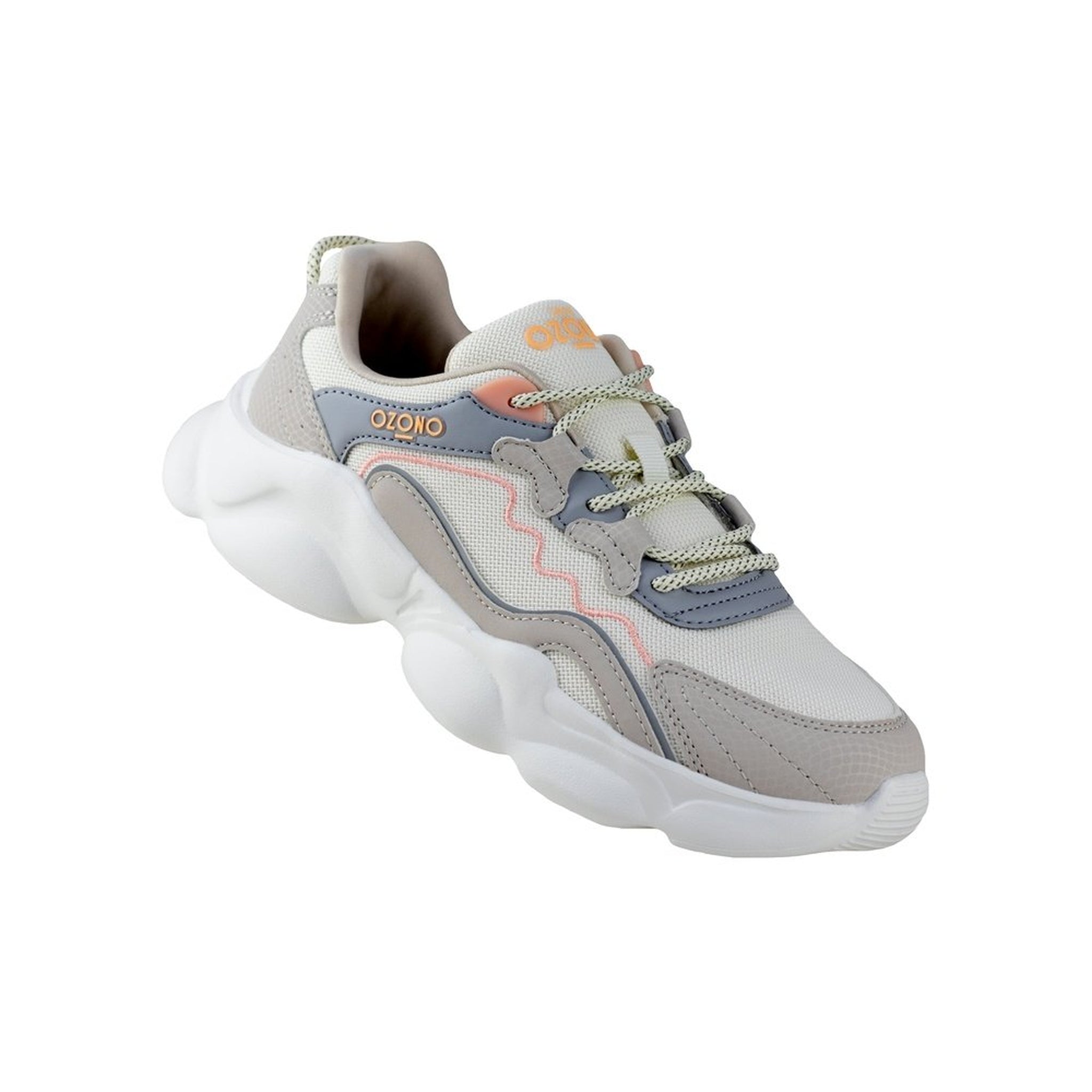 Tenis Urbano Sneaker Capa De Ozono Mujer Moda 603201 Beige
