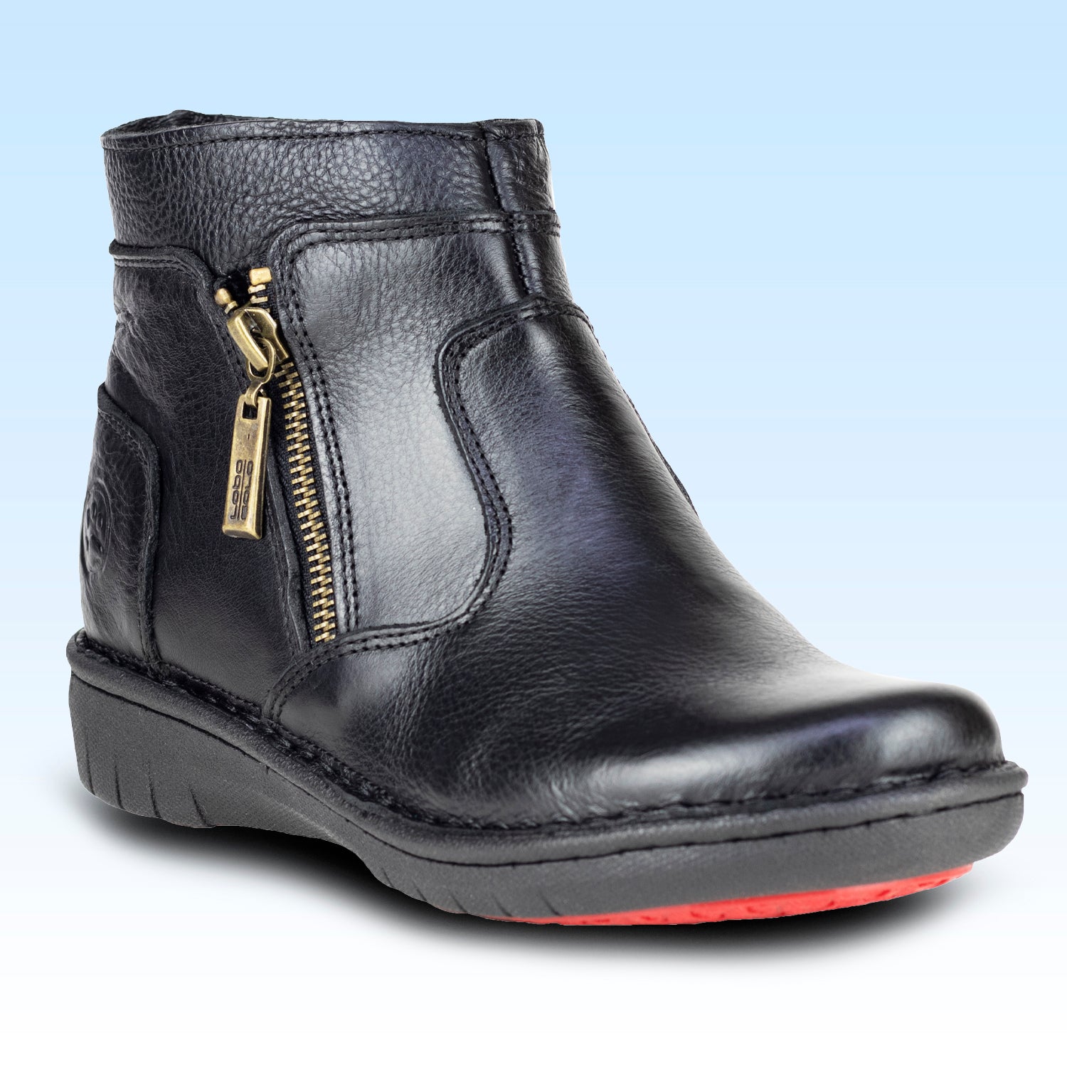 Botín Confort Casual Cierre Lateral Para Dama Lobo Solo 5857 Negro