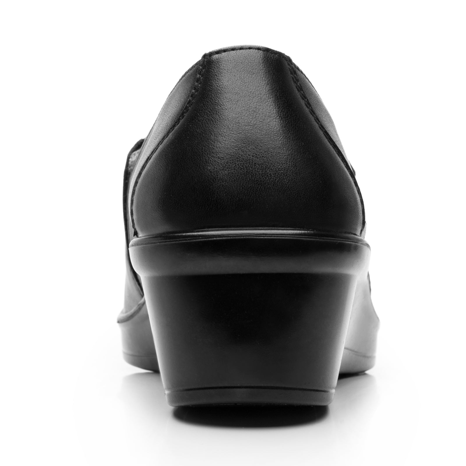 Zapato Mocasín Tacón Cuña Para Dama Flexi 136707 Negro