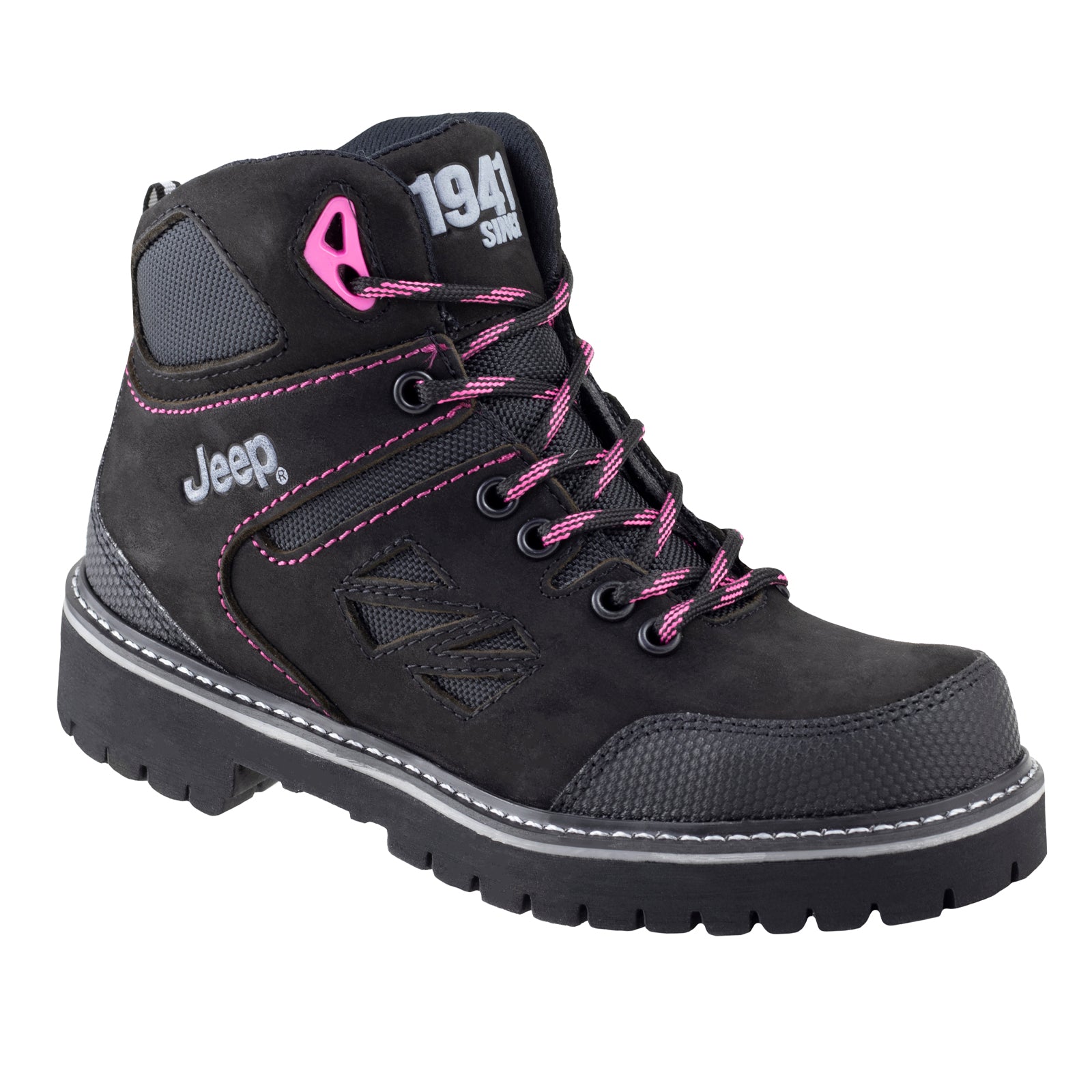 Bota Industrial Para Dama Jeep 10755 Negro