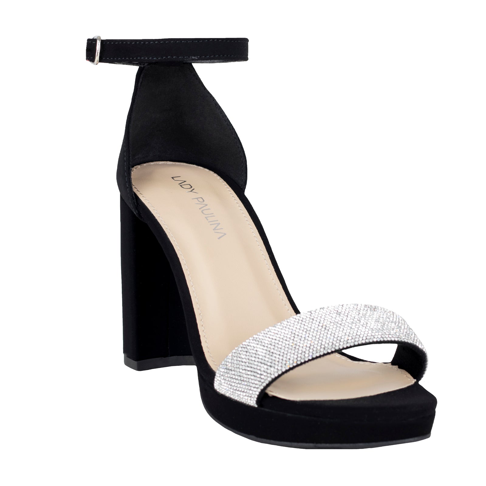 Sandalia Con Tacón Para Dama Lady Paulina 99543 Negro