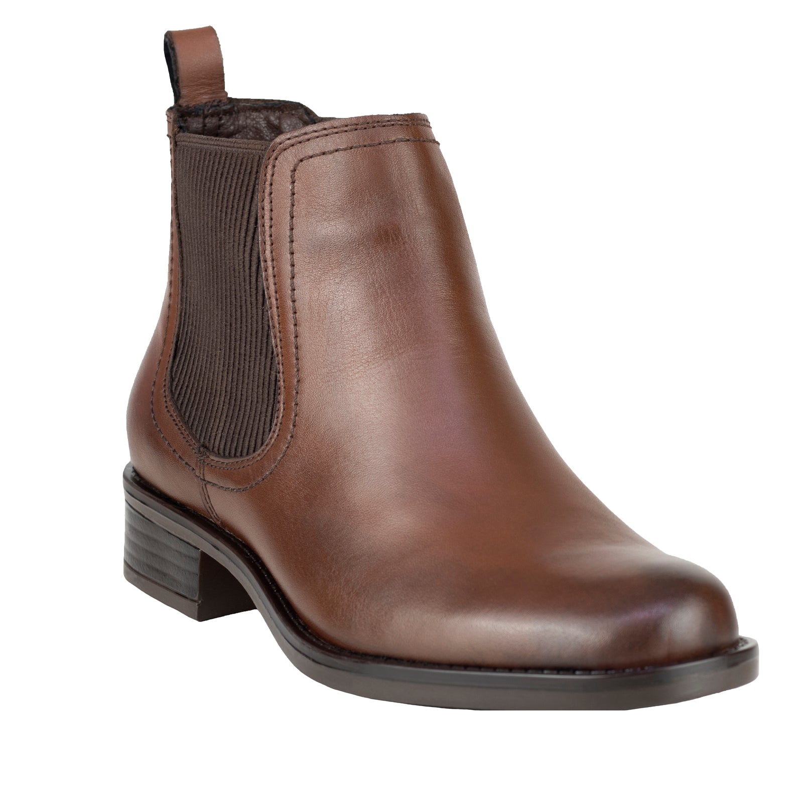 Botín Chelsea De Piel Casual Para Dama Gino Cherruti 5306 Café