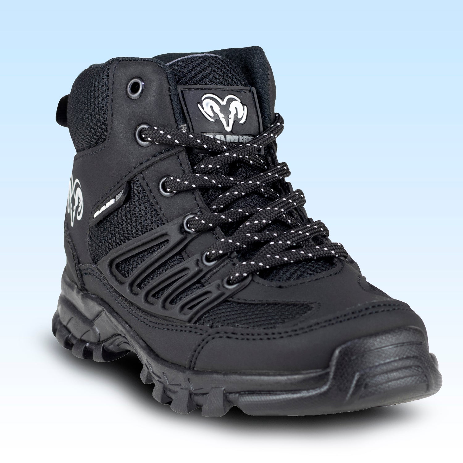 Bota Outdoor Confort Casual Para Niño Ram Kids 546 Negro Acero