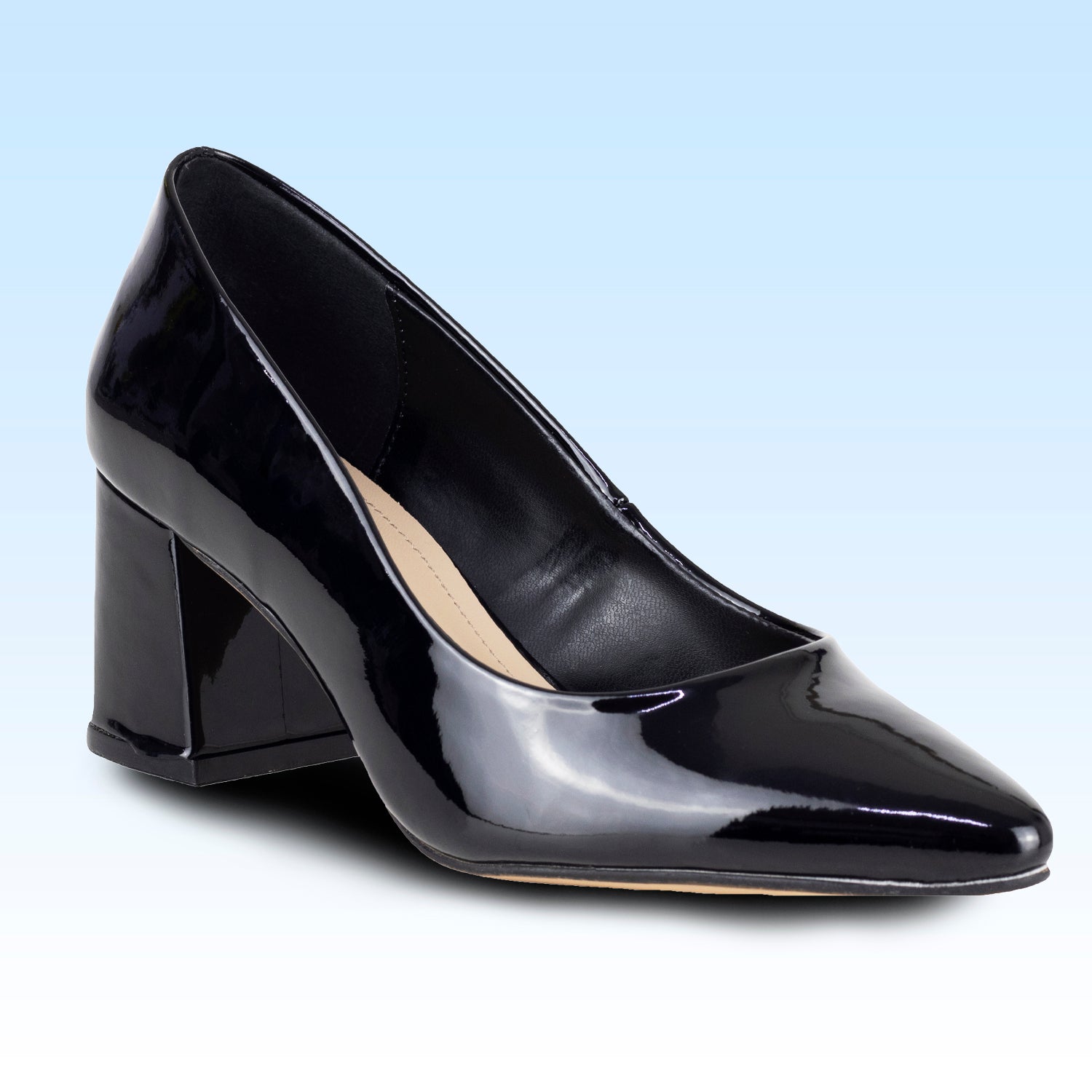 Zapatilla Clásica Dama Lady Paulina Verona 16201 Negro Charol