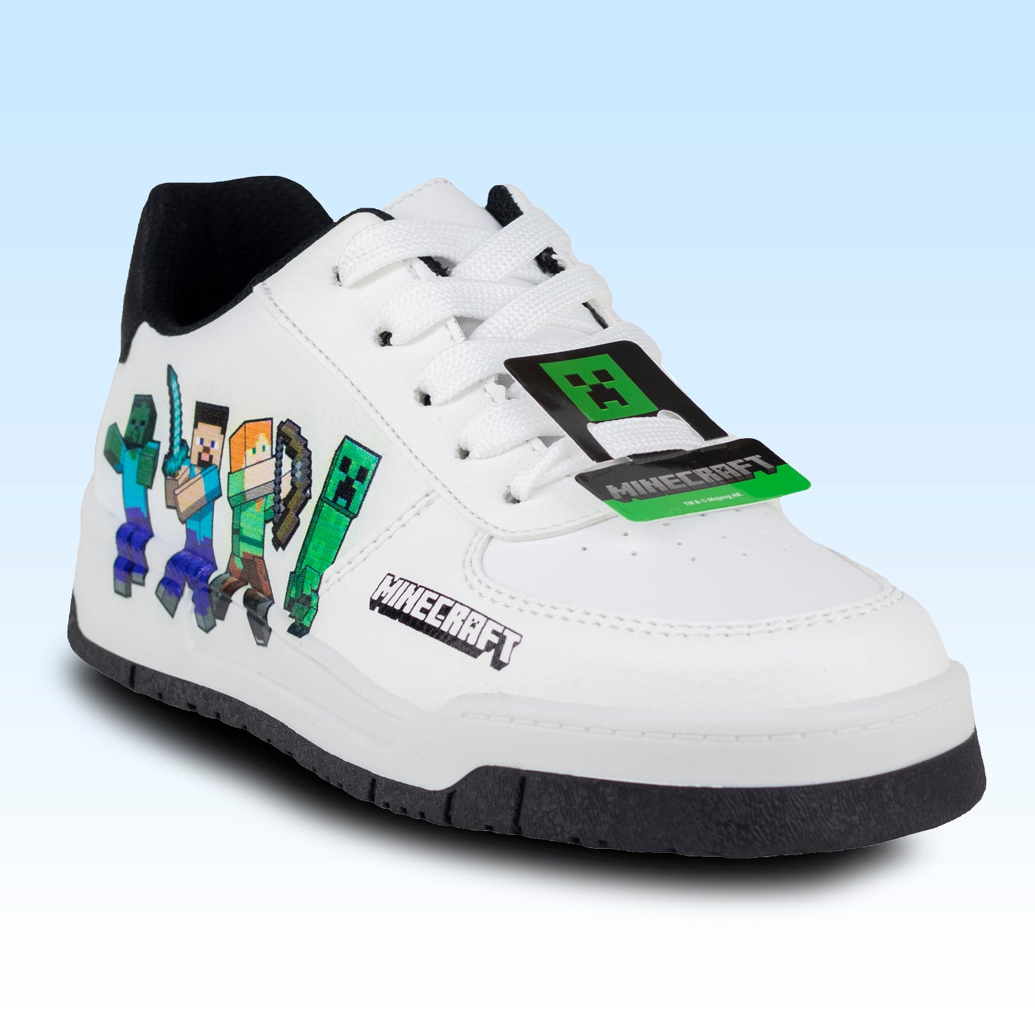 Tenis Choclo Casual Para Niño Minecraft Yuyin MI5324 Blanco