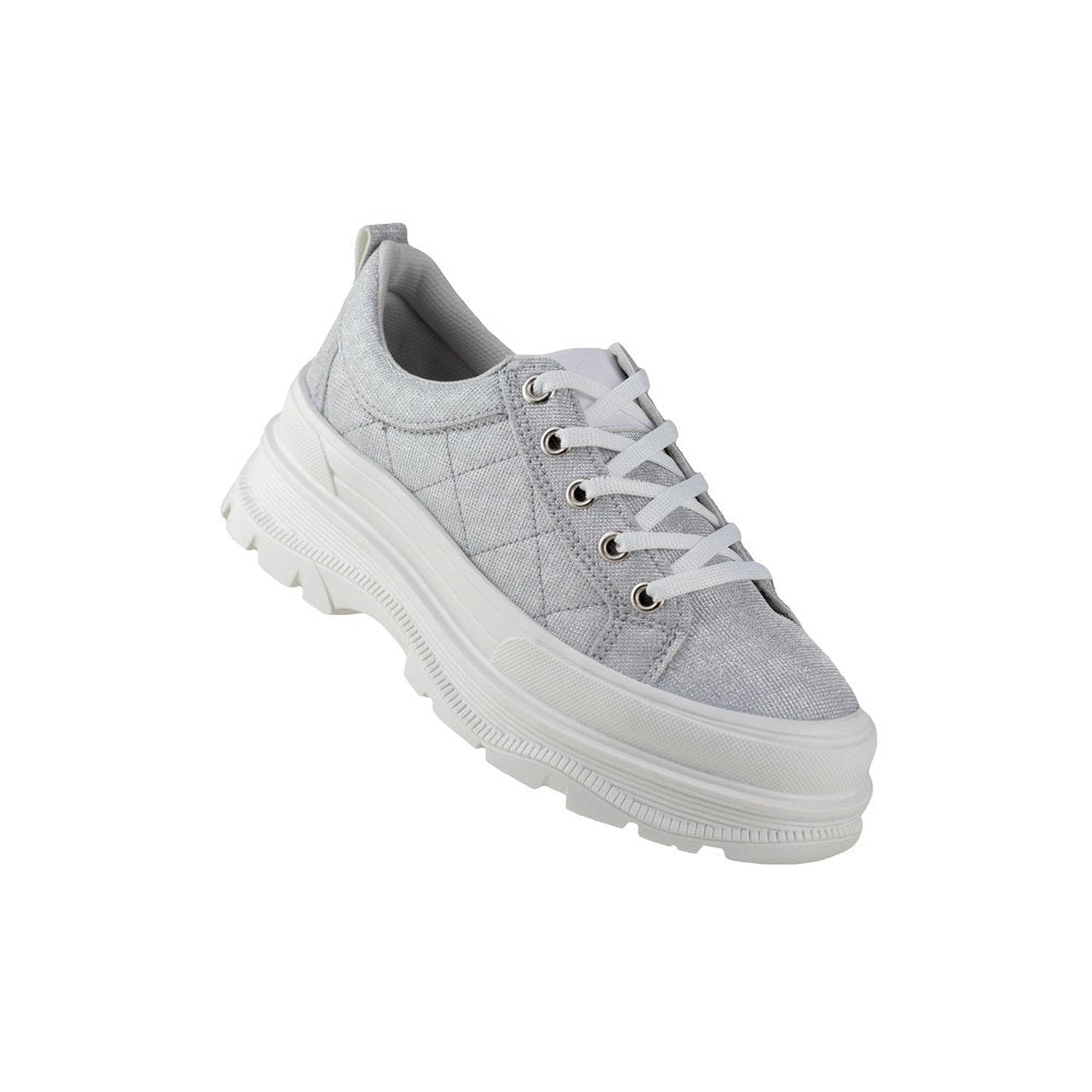 Tenis Gris Mujer Urbanos Capa De Ozono Confort 652001 Plata