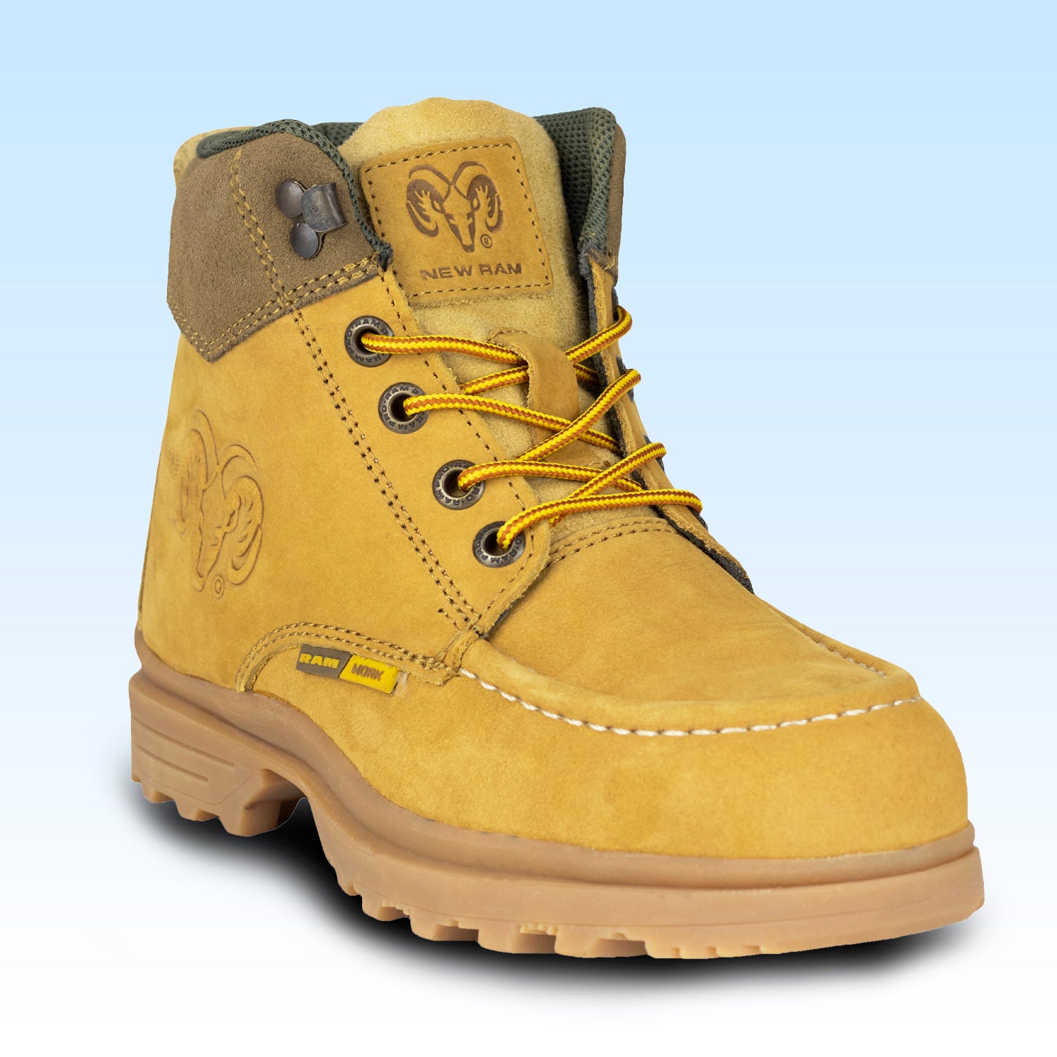 Bota Industrial Casco Acero New Ram Para Caballero 9331 Haba