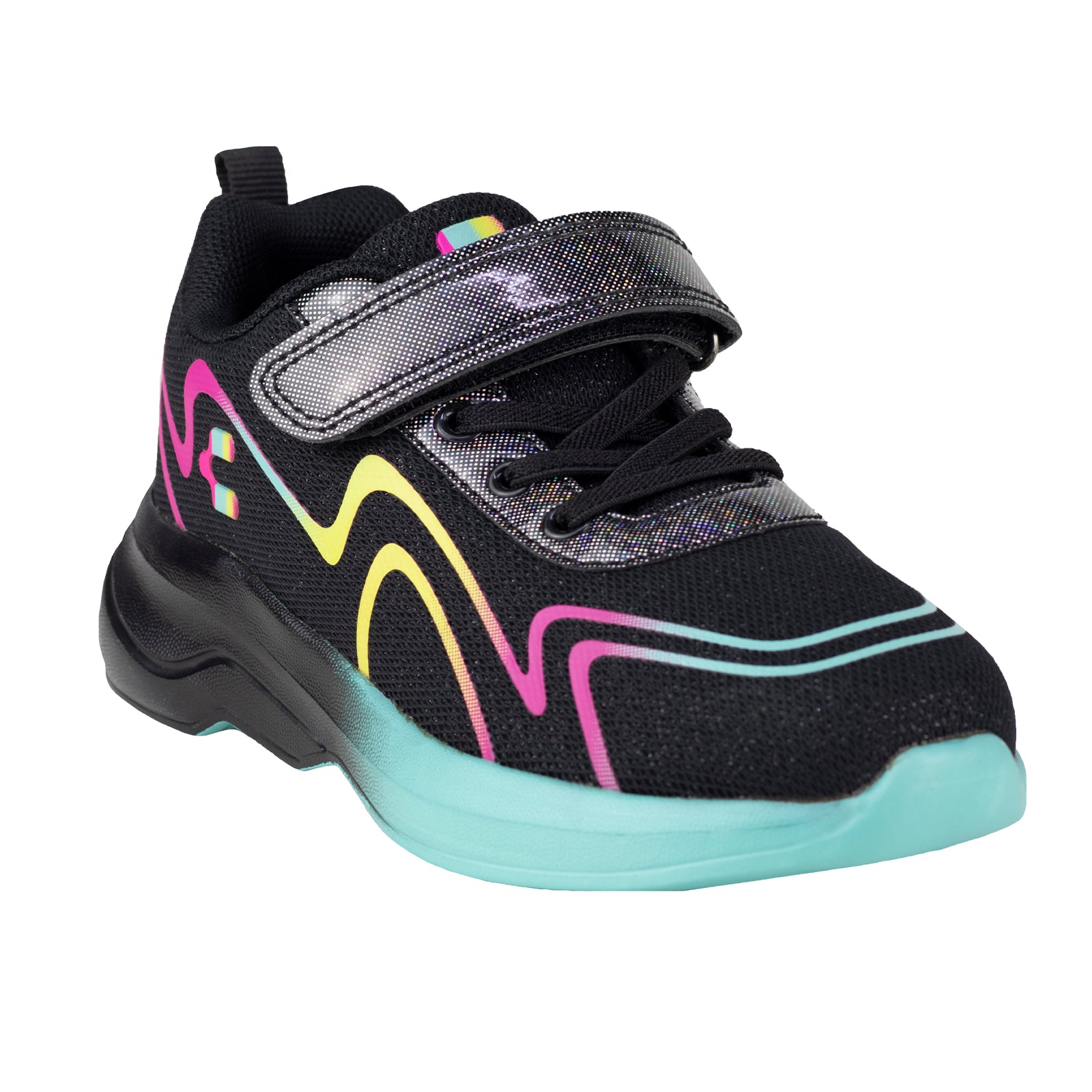 Tenis Casual Para Niña Charly Kids 1098426 Negro Aqua