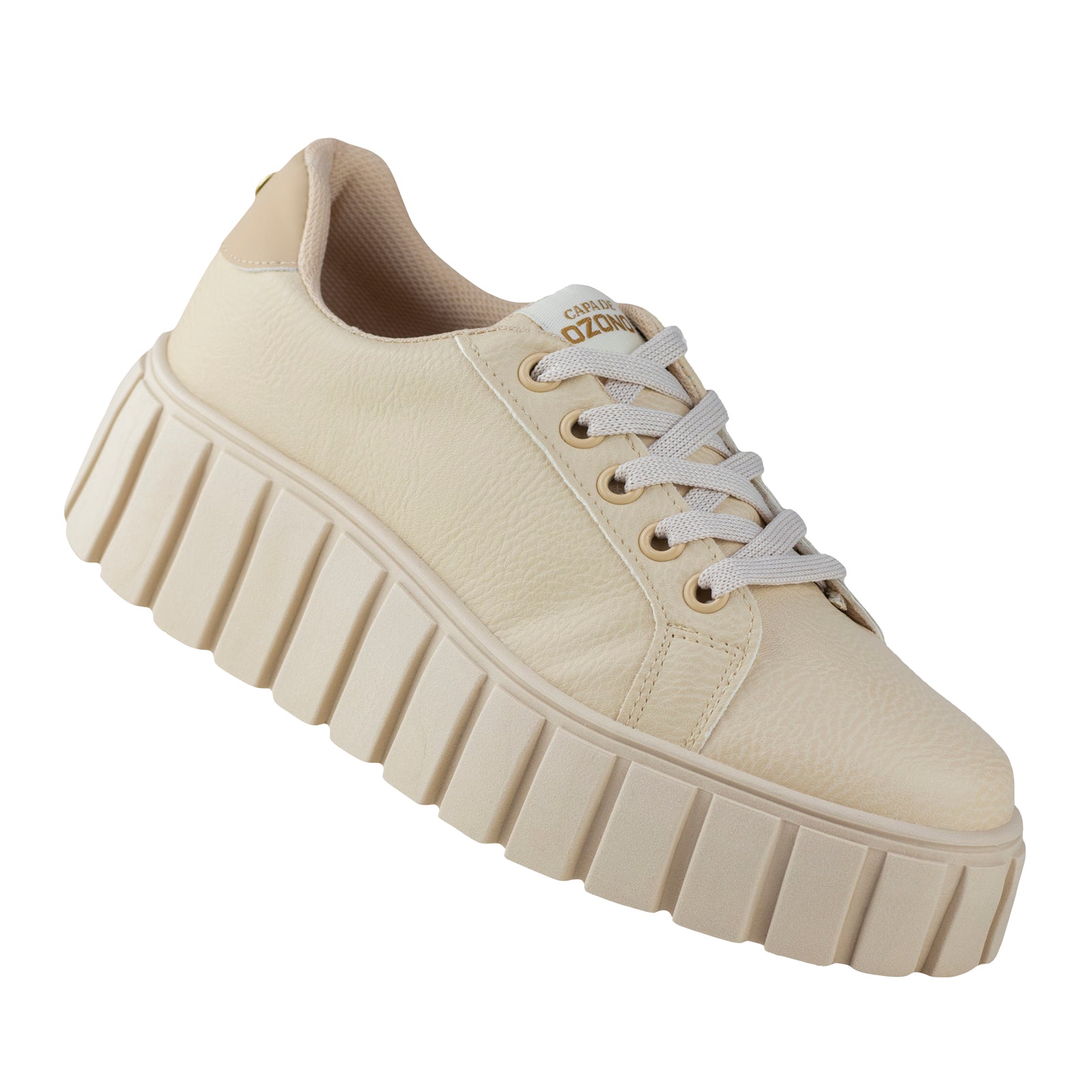 Tenis Urbano Plataforma Dama Capa De Ozono 625403 Latte