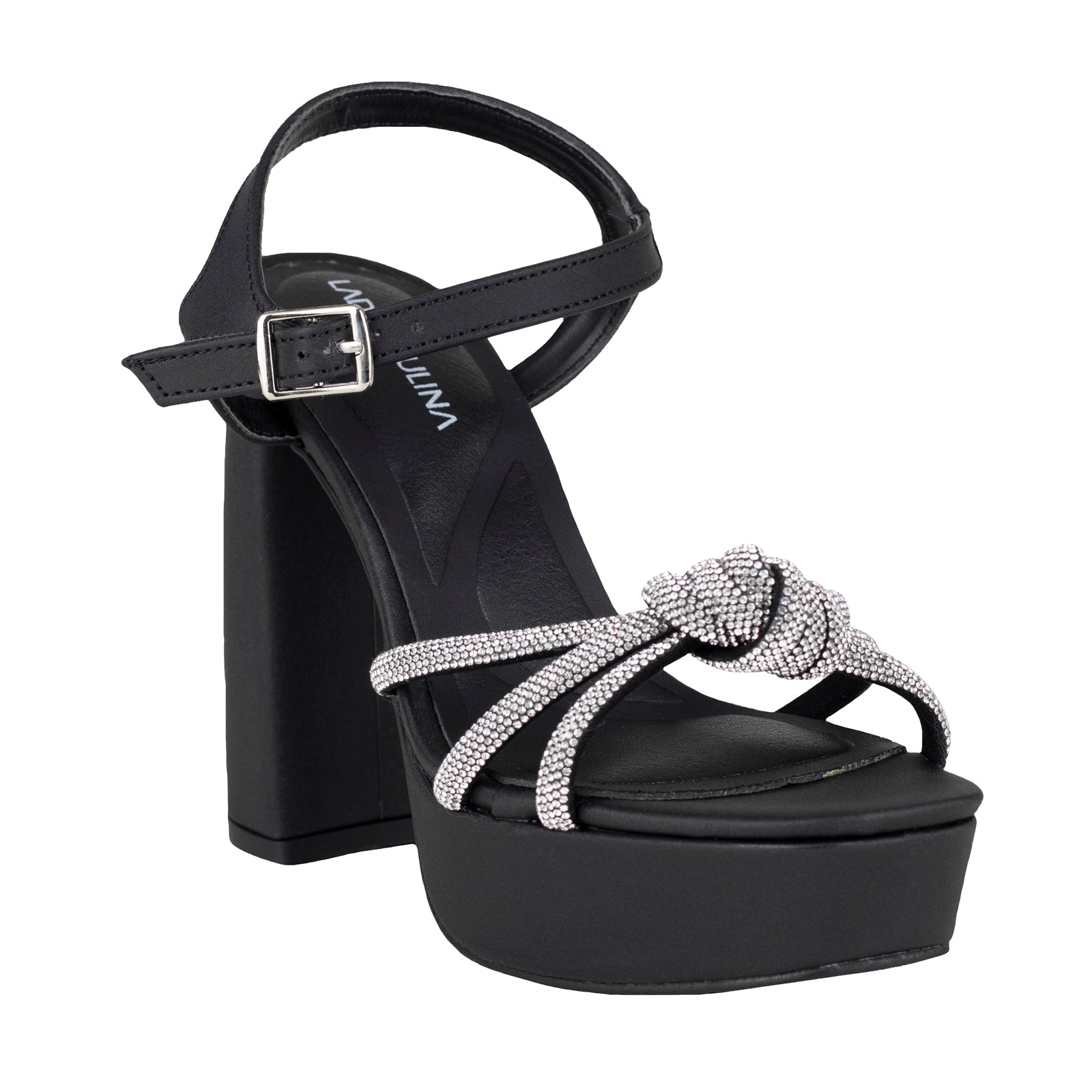Sandalia Con Tacón Para Dama Lady Paulina 17343 Negro