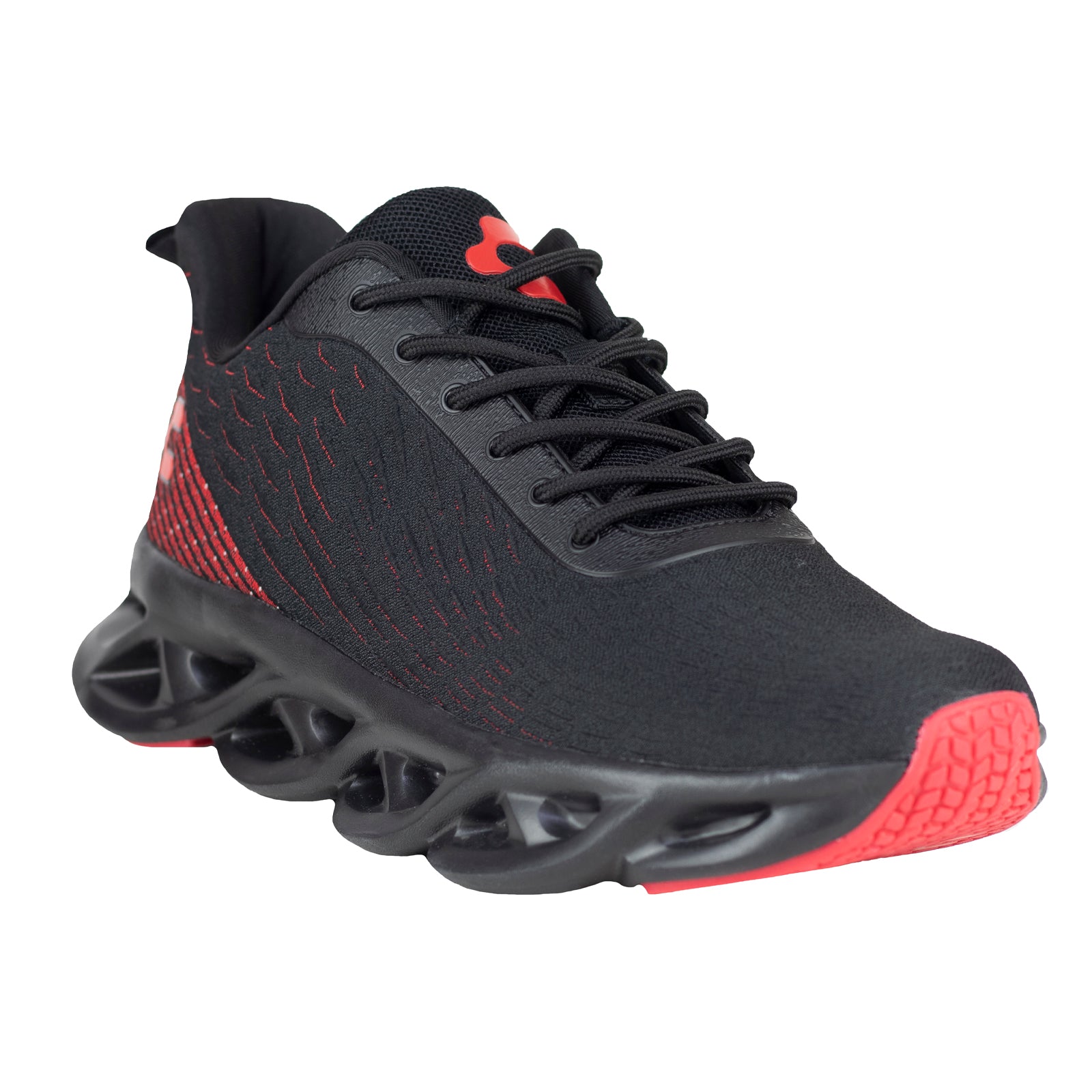 Tenis Running Para Caballero Charly 1029838 Negro Rojo