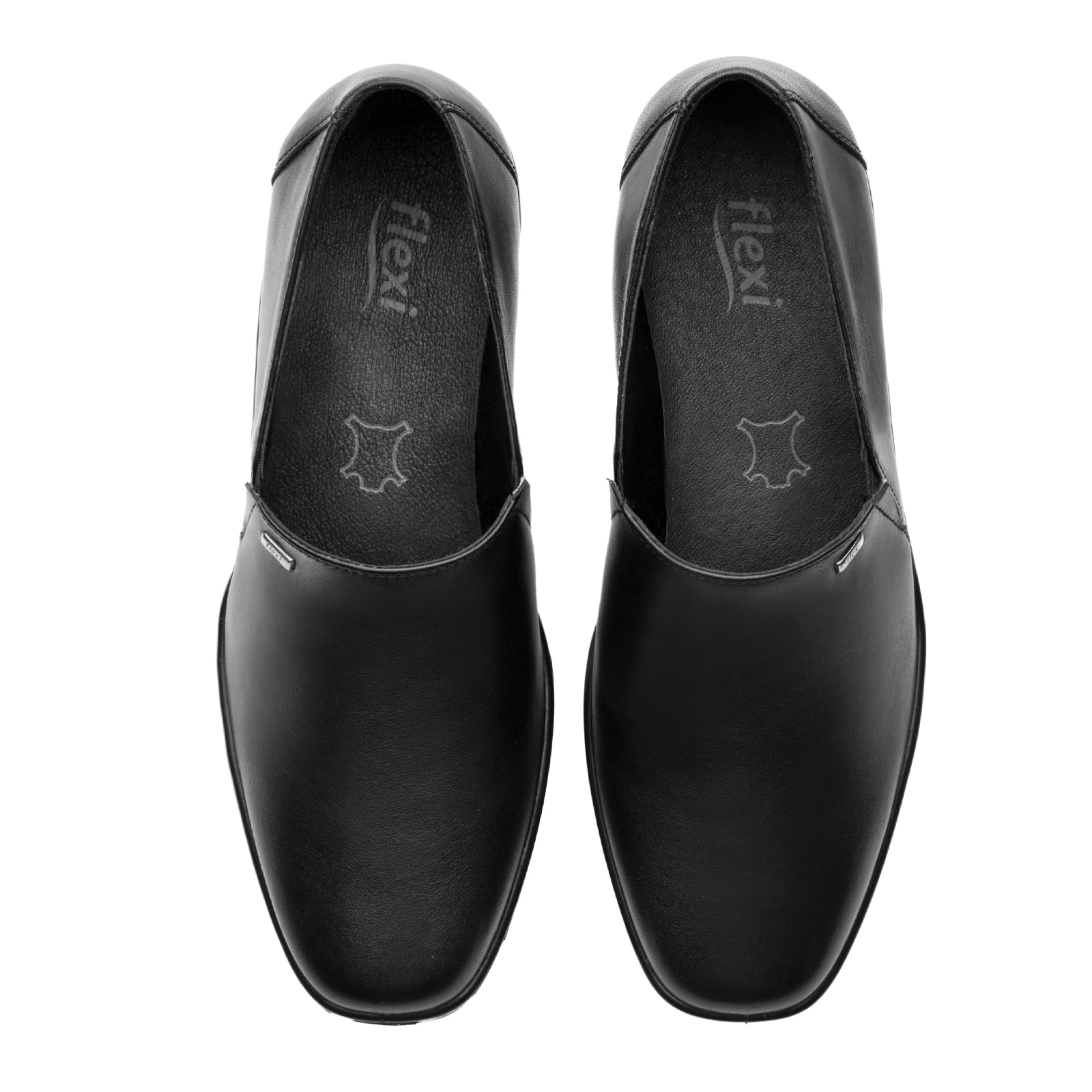 Zapato Mocasín Tacón Cuña Para Dama Flexi 136707 Negro