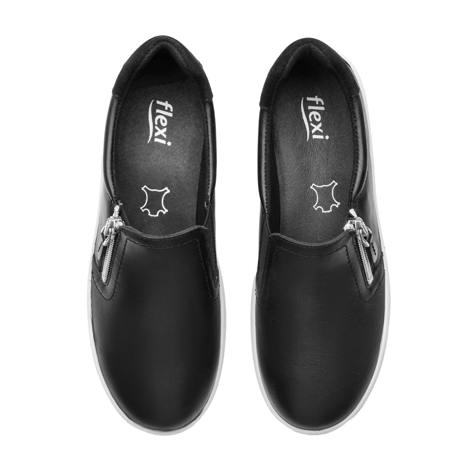 Tenis Confort Casual Cierre Para Dama Flexi 136604 Negro