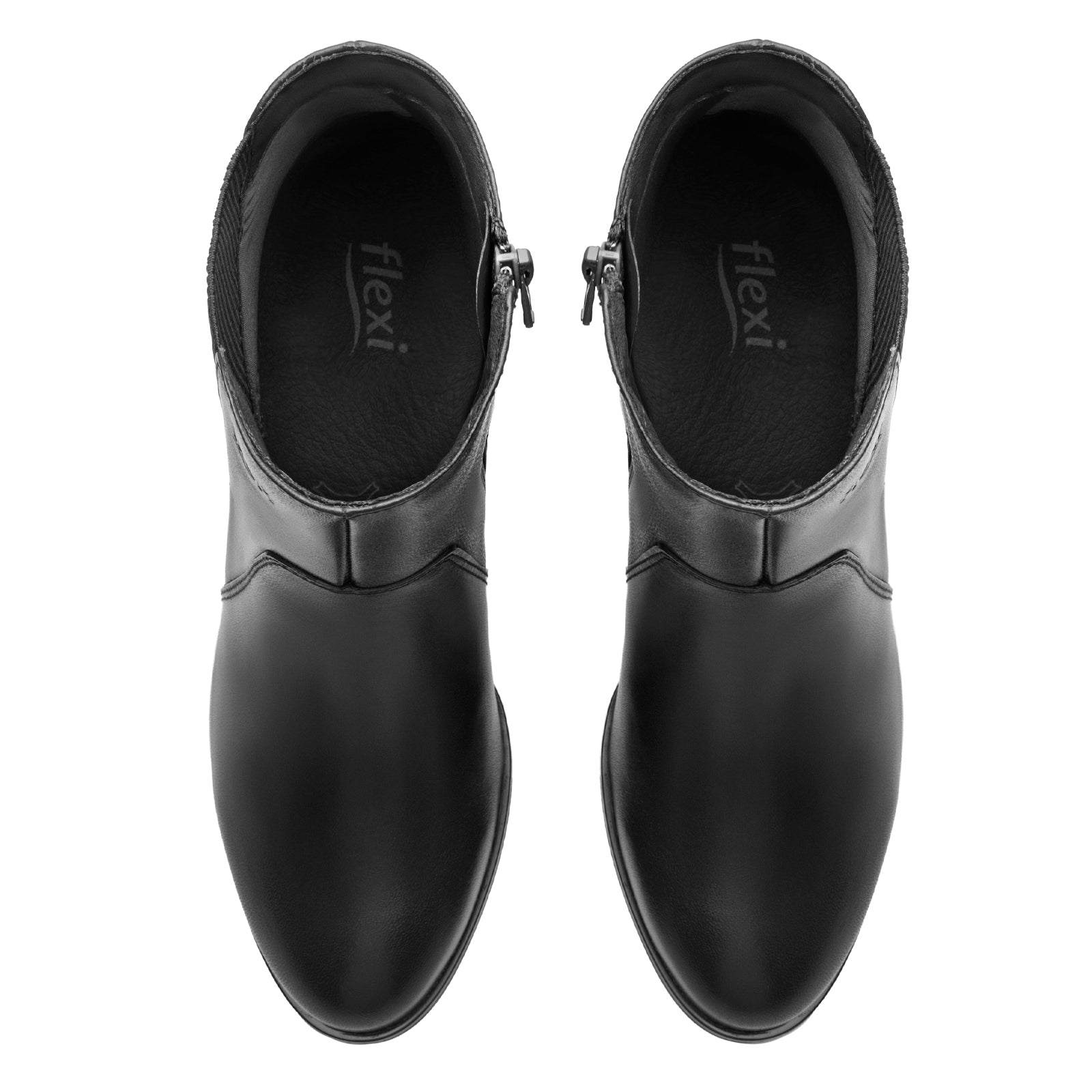 Botín de Tacón Bajo Casual Para Dama Flexi 137304 Negro