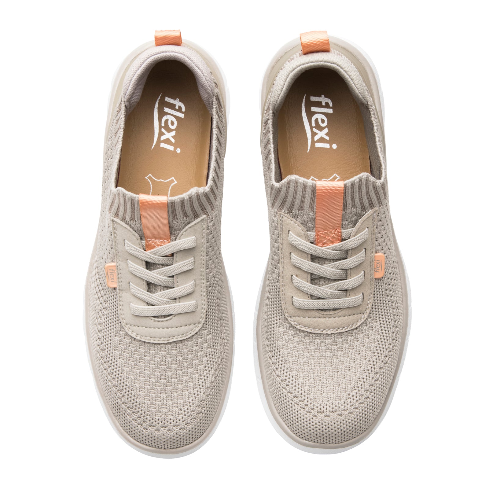 Tenis Running Casual Confort Para Dama 125616 Beige