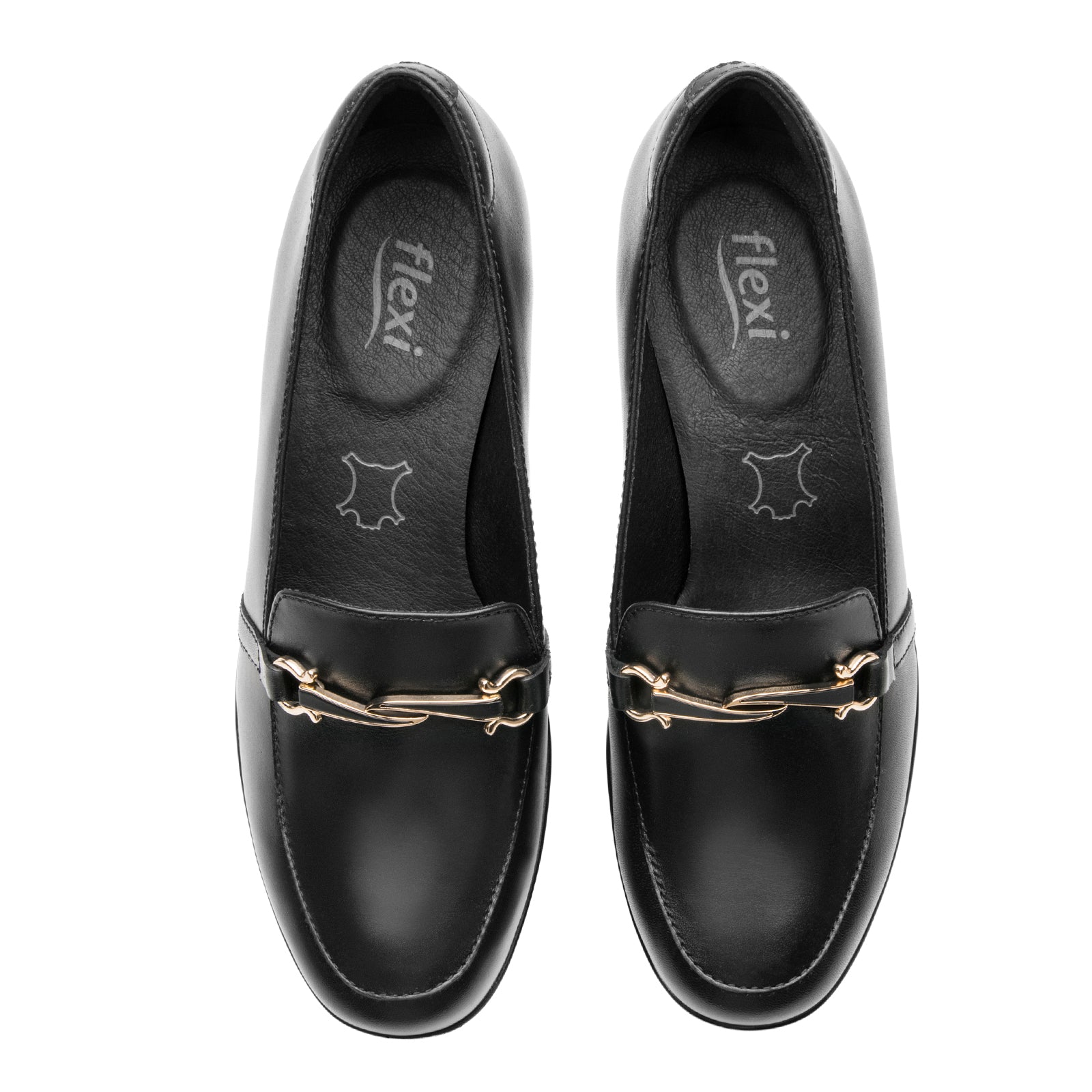 Zapato Mocasín Confort Tacón Cuña Para Dama Flexi 45233 Negro