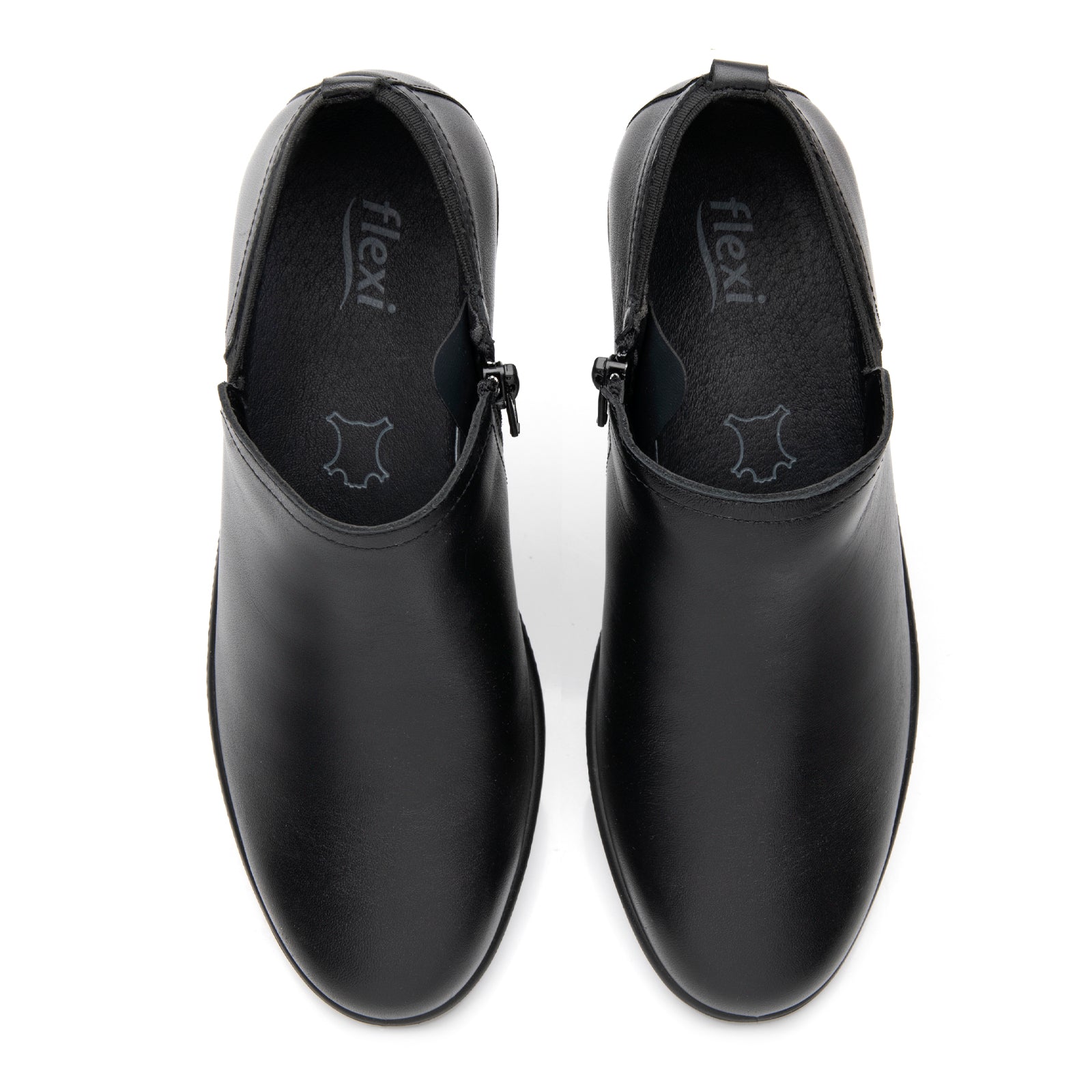 Botín Tacón Bajo Casual Para Dama Flexi 130009 Negro