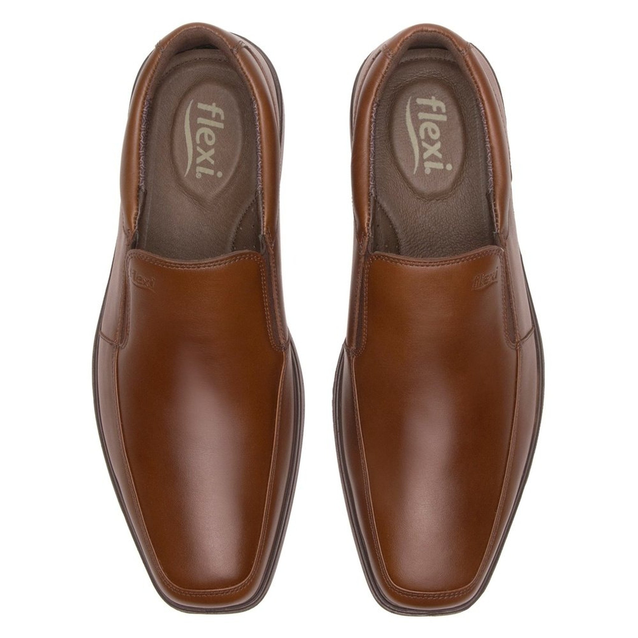 Mocasines Semi Vestir Hombre Flexi 406409 Marrón Shock Point