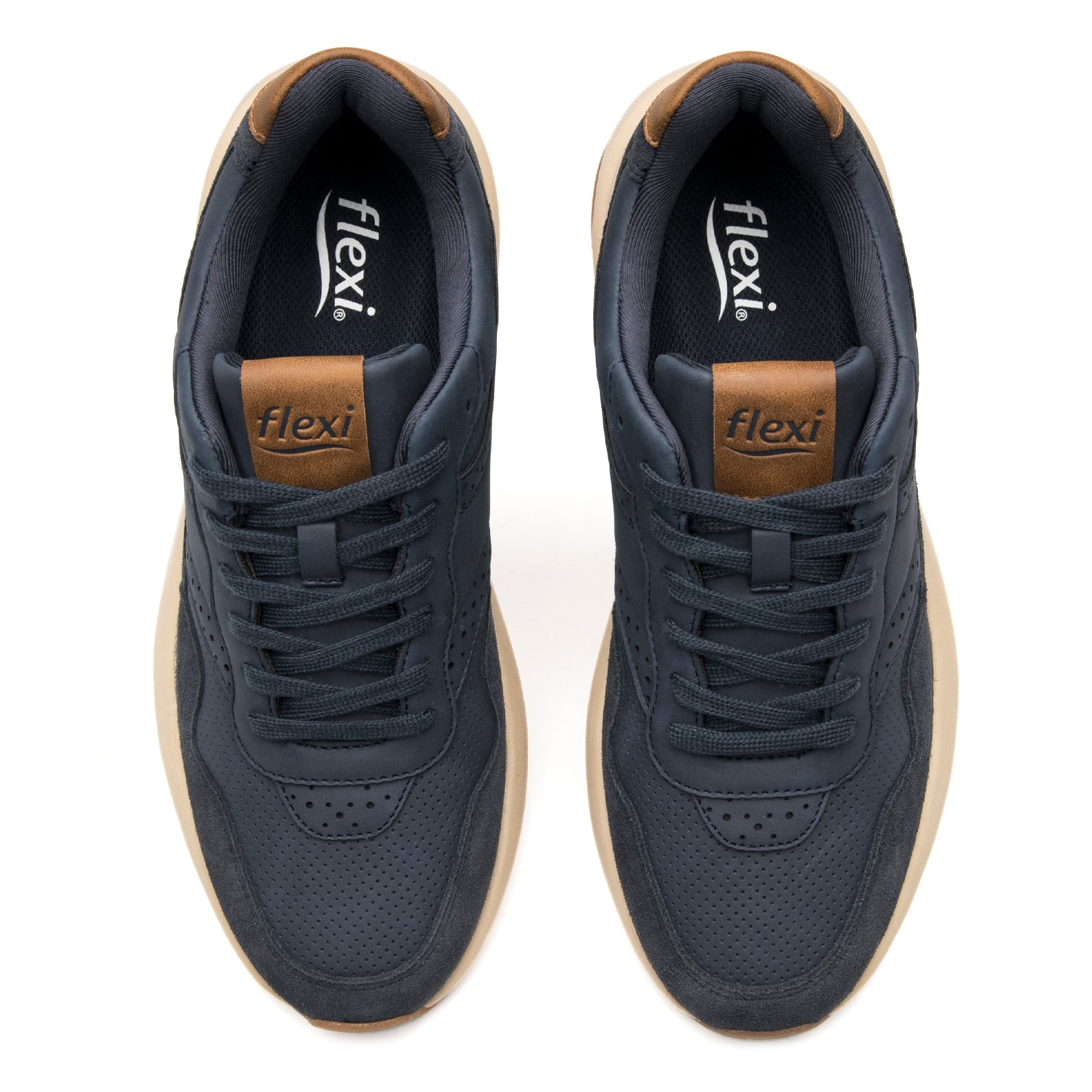 Tenis Confort Chunky Casual Para Caballero Flexi 420903 Azul
