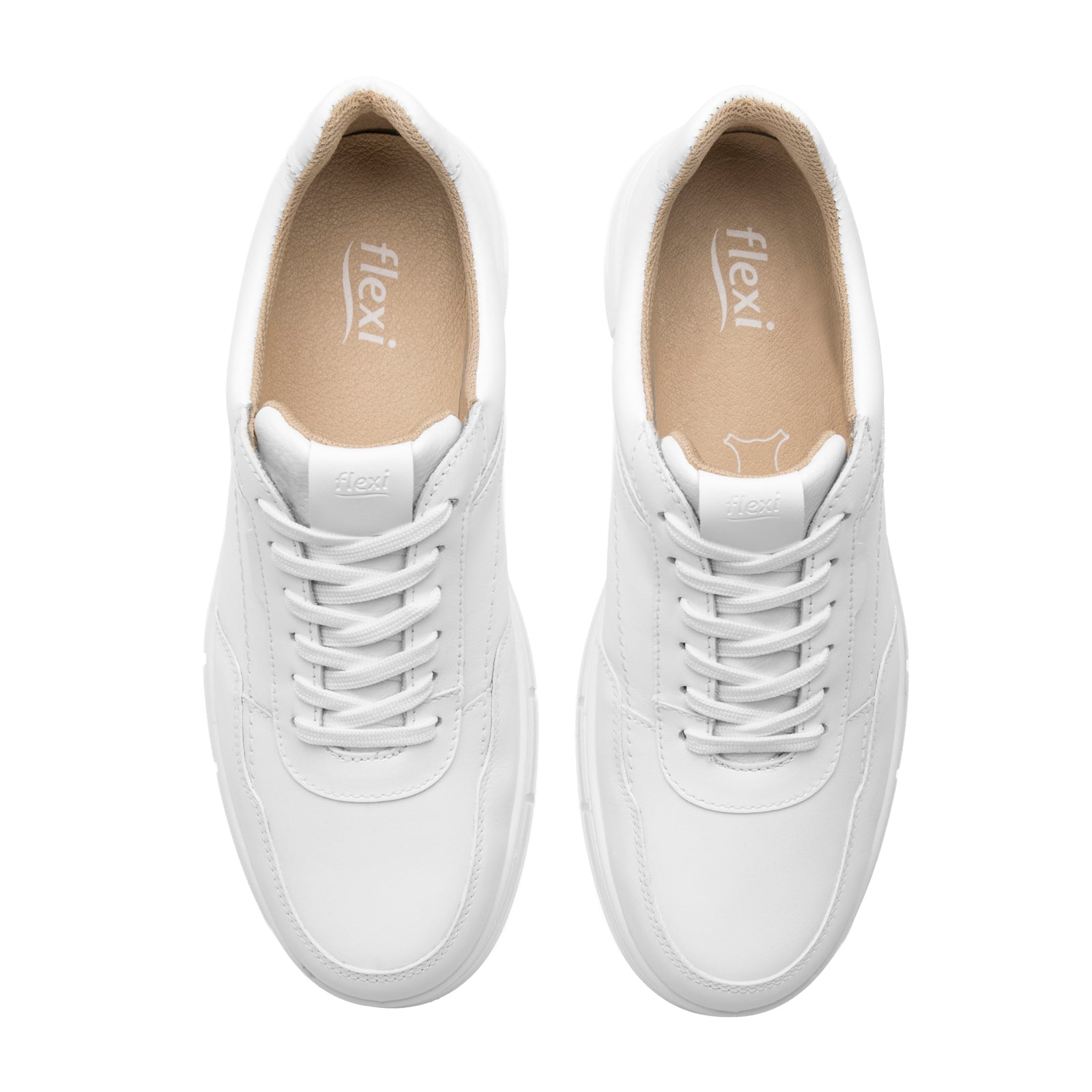 Tenis Casual Confort Piel Para Dama Flexi 137902 Blanco