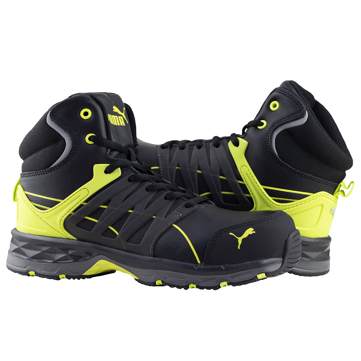 Bota Industrial Tipo II PP Caballero Puma Velocity 2.0 Mid 63.388.4 Black Yellow