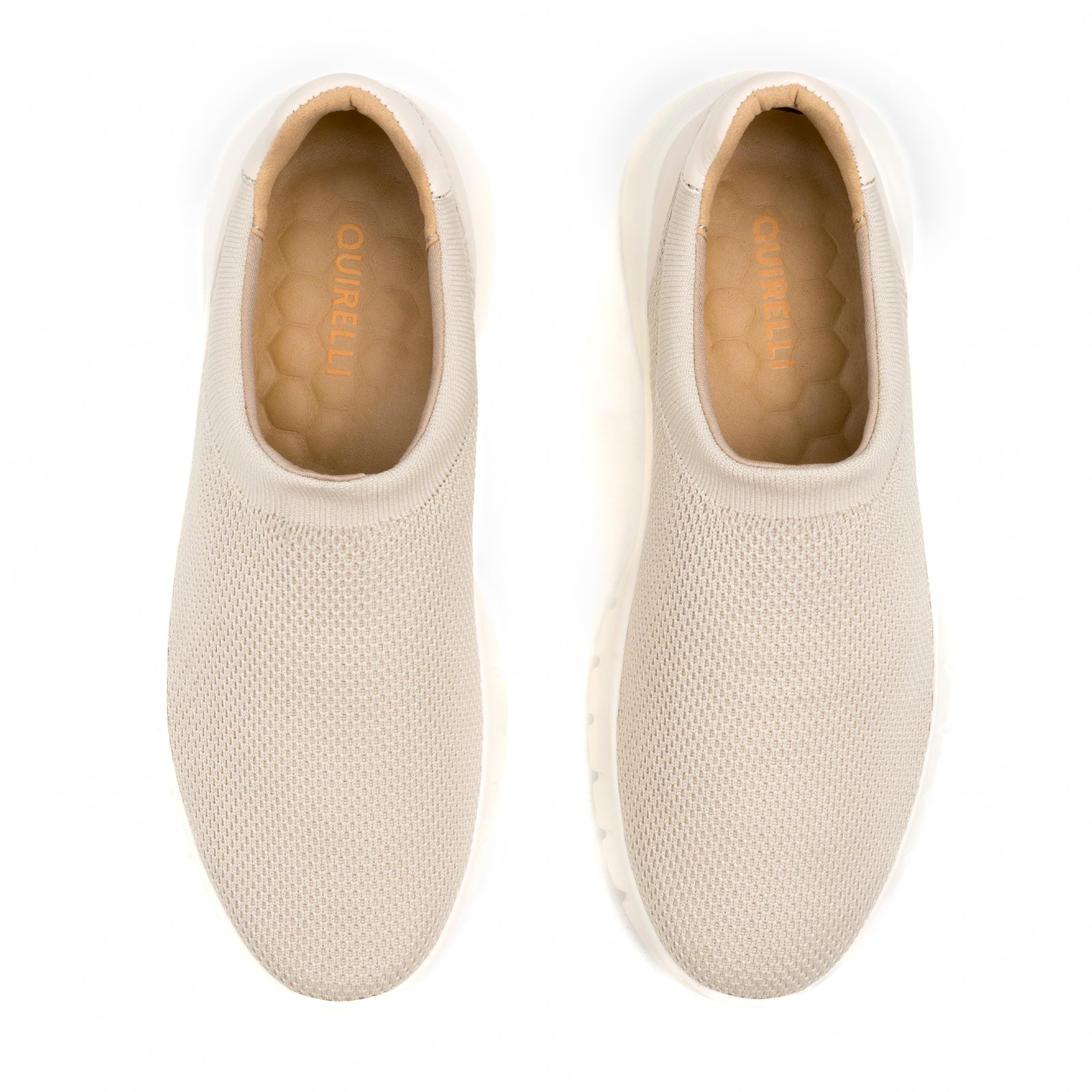 Tenis Sneaker Tejido Confort Para Dama Quirelli 302508 Tiza