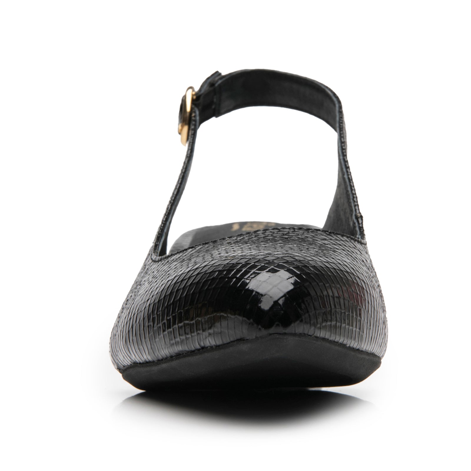 Zapatilla de Punta Tacón Medio Para Mujer Flexi 137503 Negro