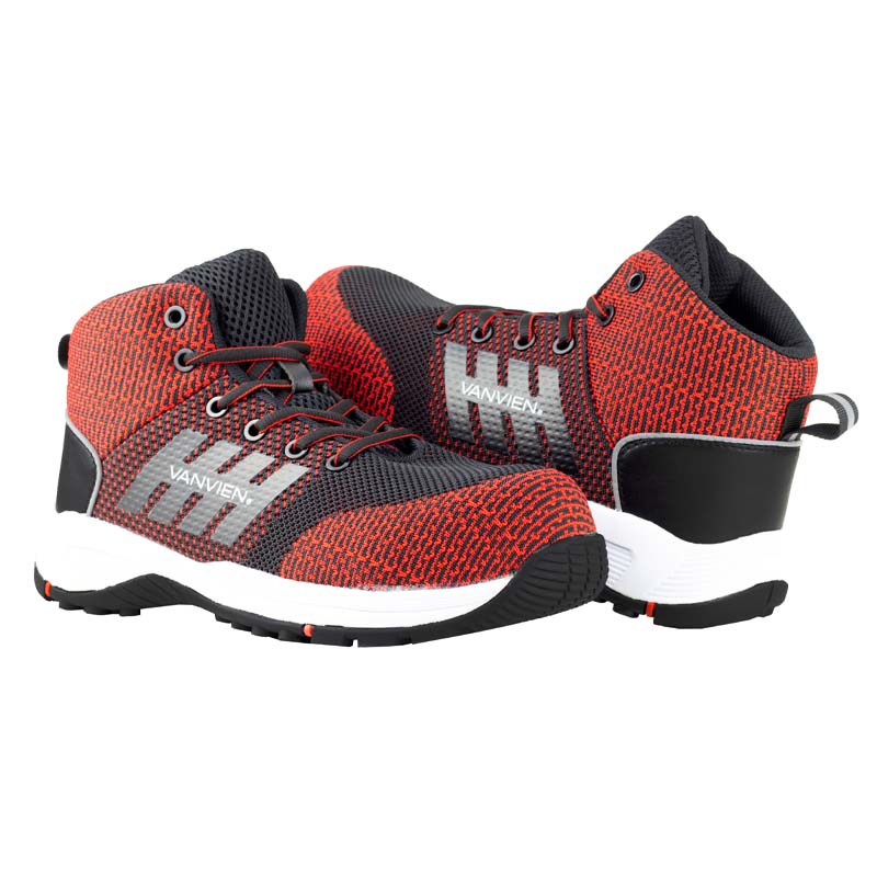 Tenis Bota Industrial Dieléctrica Tipo II + III PP+D Caballero Van Vien VVFF09 Rojo