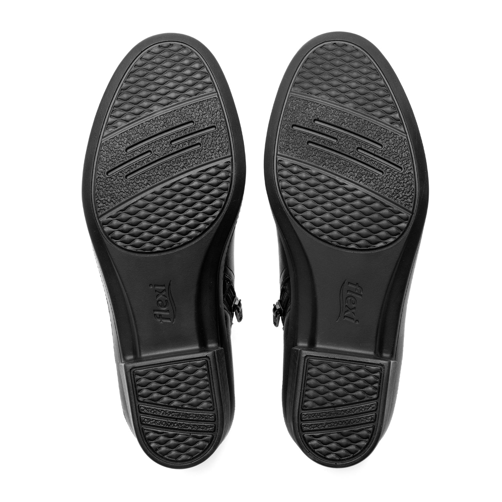 Botín Tacón Bajo Casual Para Dama Flexi 130009 Negro