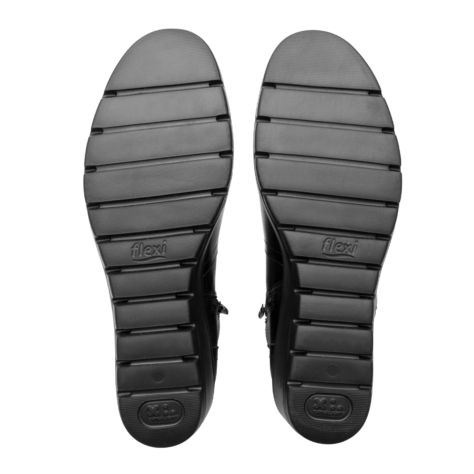 Botín Casual Tacón Cuña Para Dama Flexi 104827 Negro
