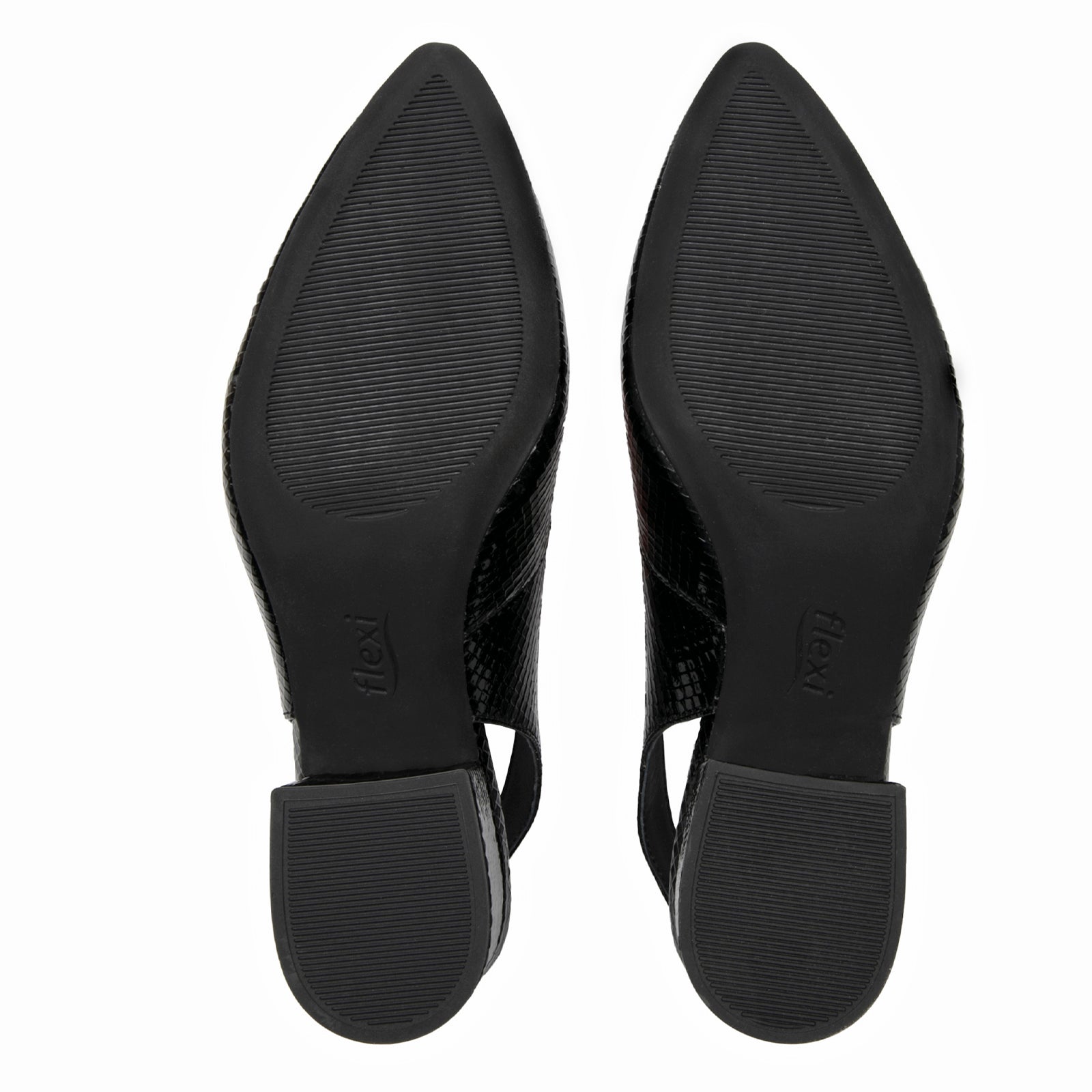 Zapatilla de Punta Tacón Medio Para Mujer Flexi 137503 Negro