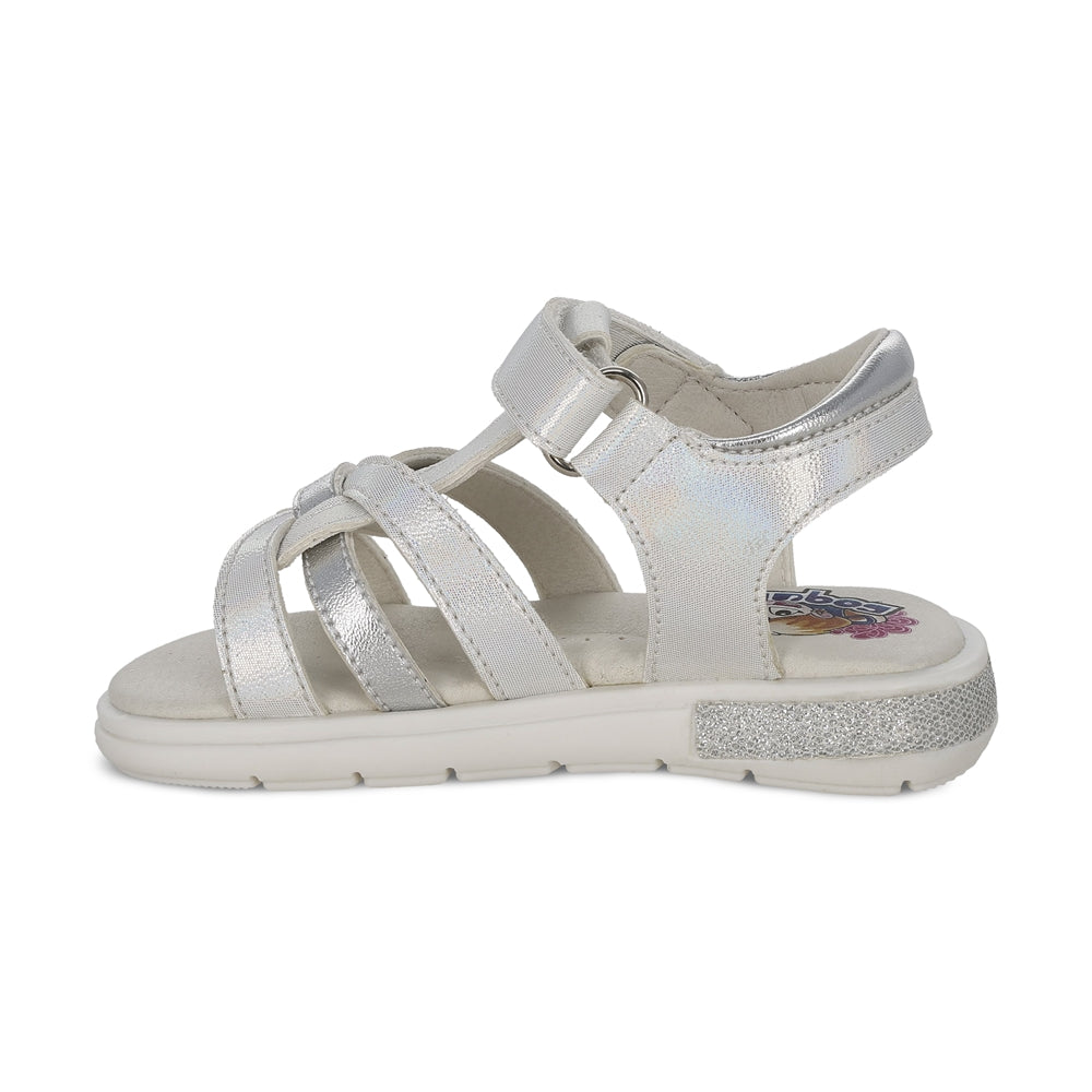 Sandalia Coqueta para niña en color perla Sofi con tira de contacto