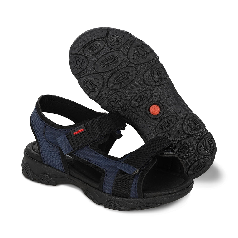 Sandalia Audaz para niño en sintético azul Tapiocca con doble de tira de contacto